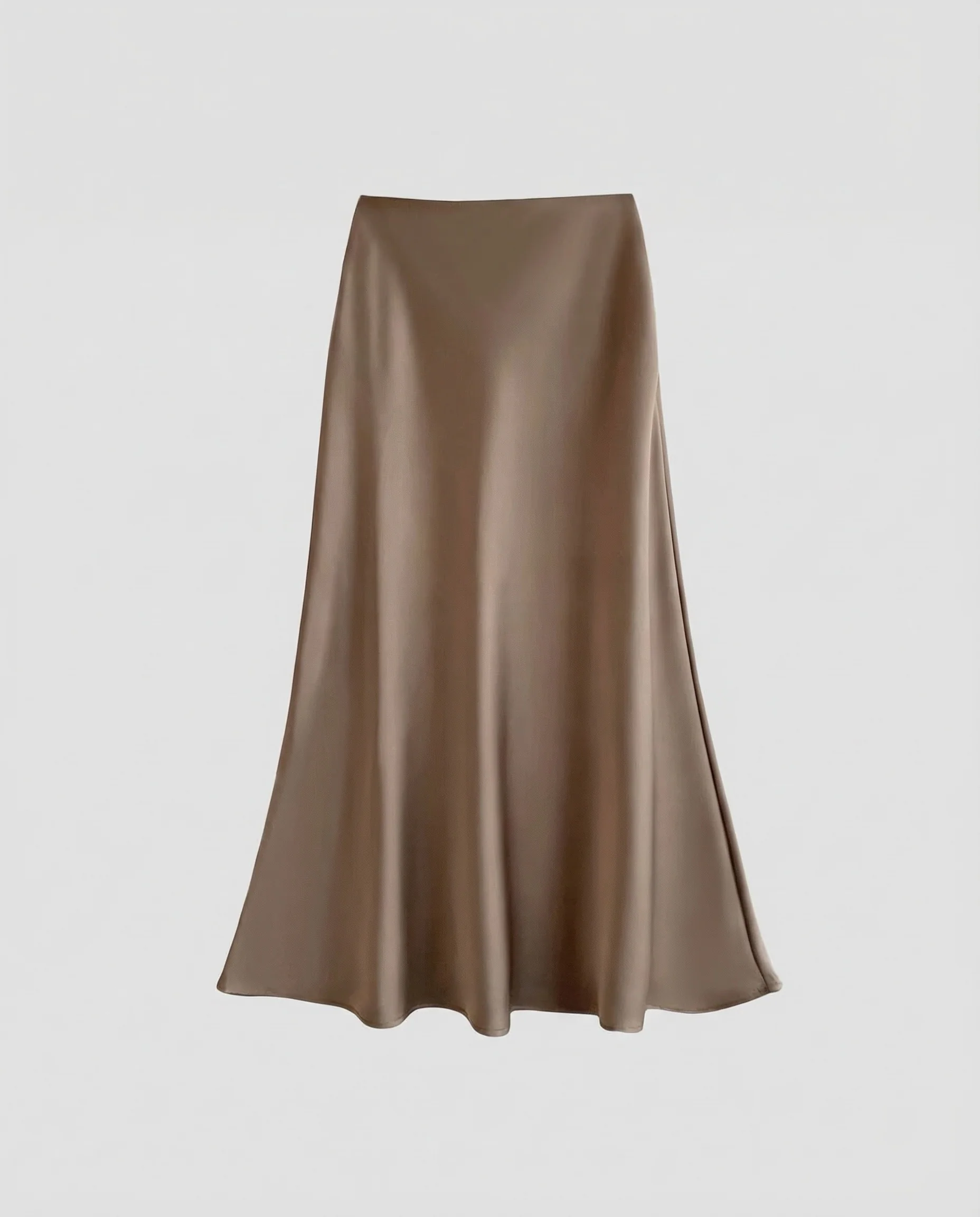Damen Satin Midirock Schrägschnitt - Image 4