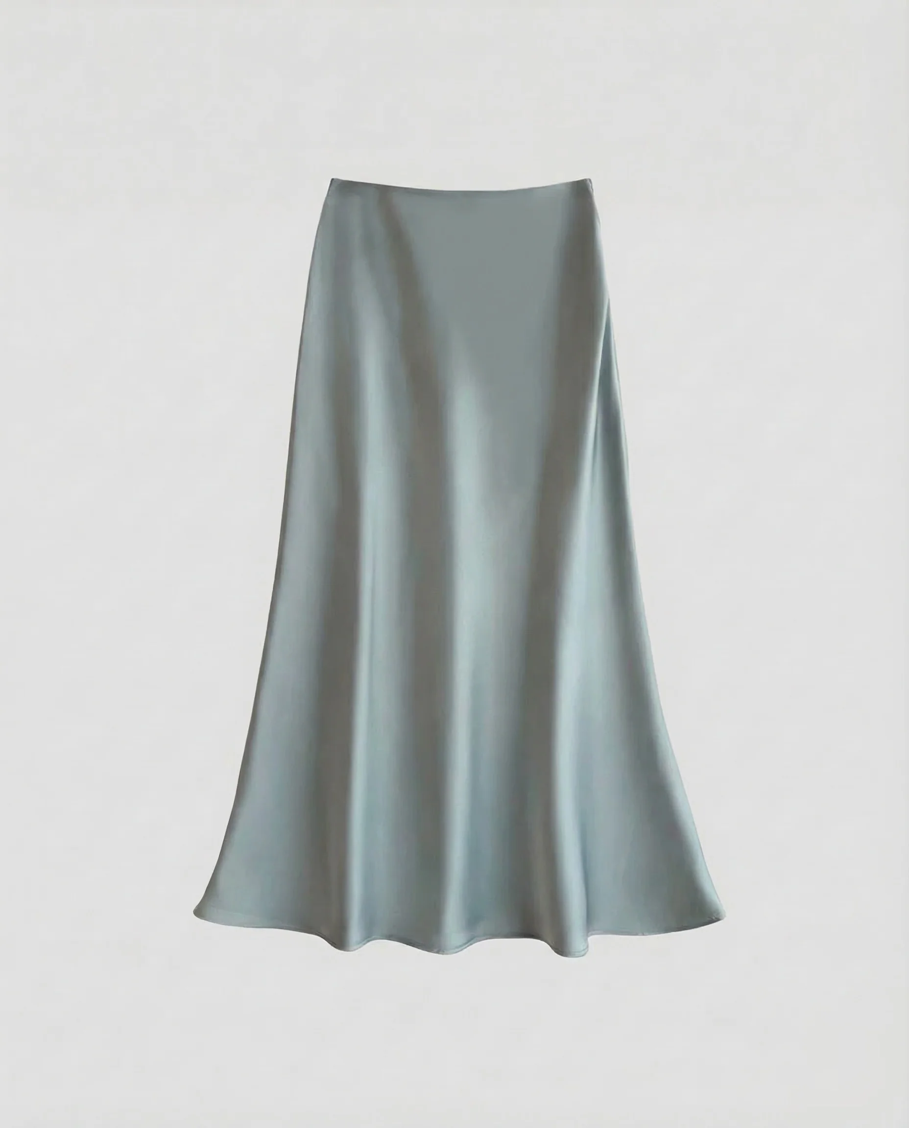 Damen Satin Midirock Schrägschnitt - Image 5