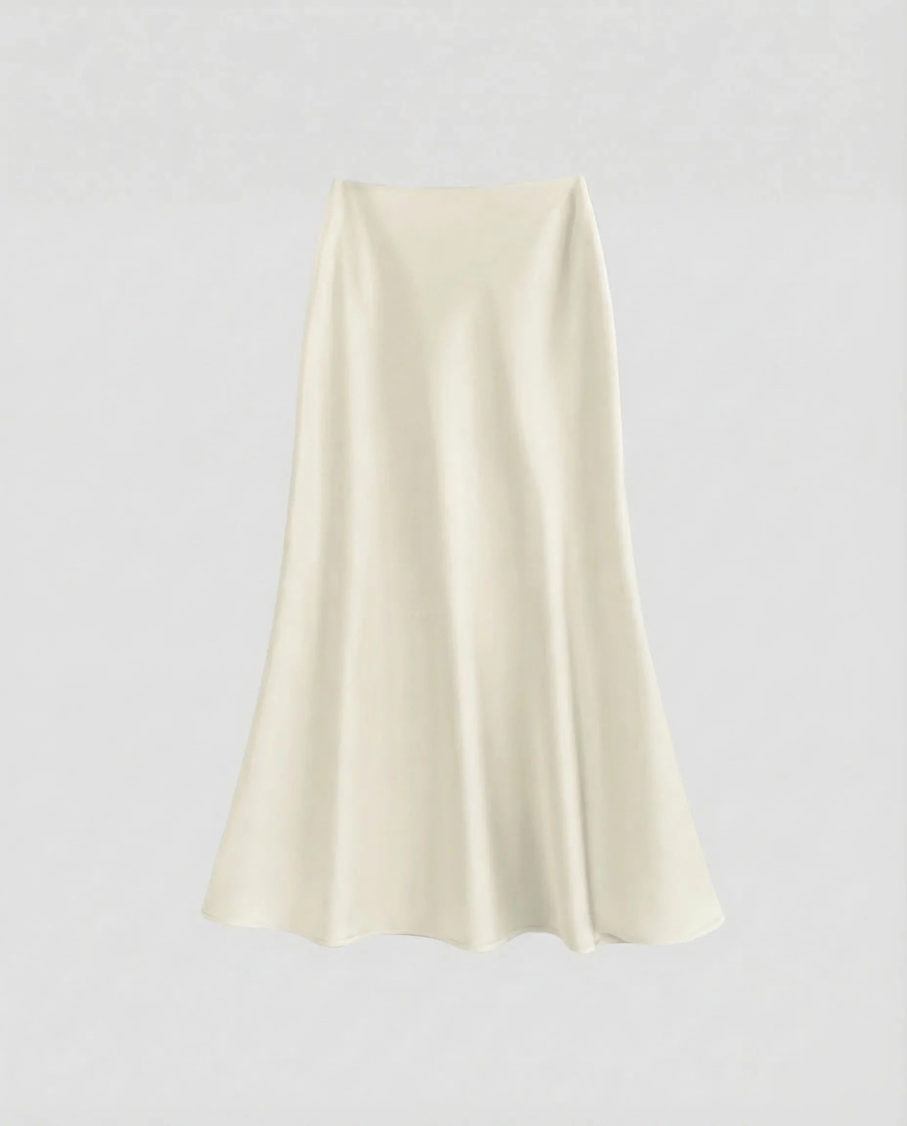 Damen Satin Midirock Schrägschnitt - Image 6