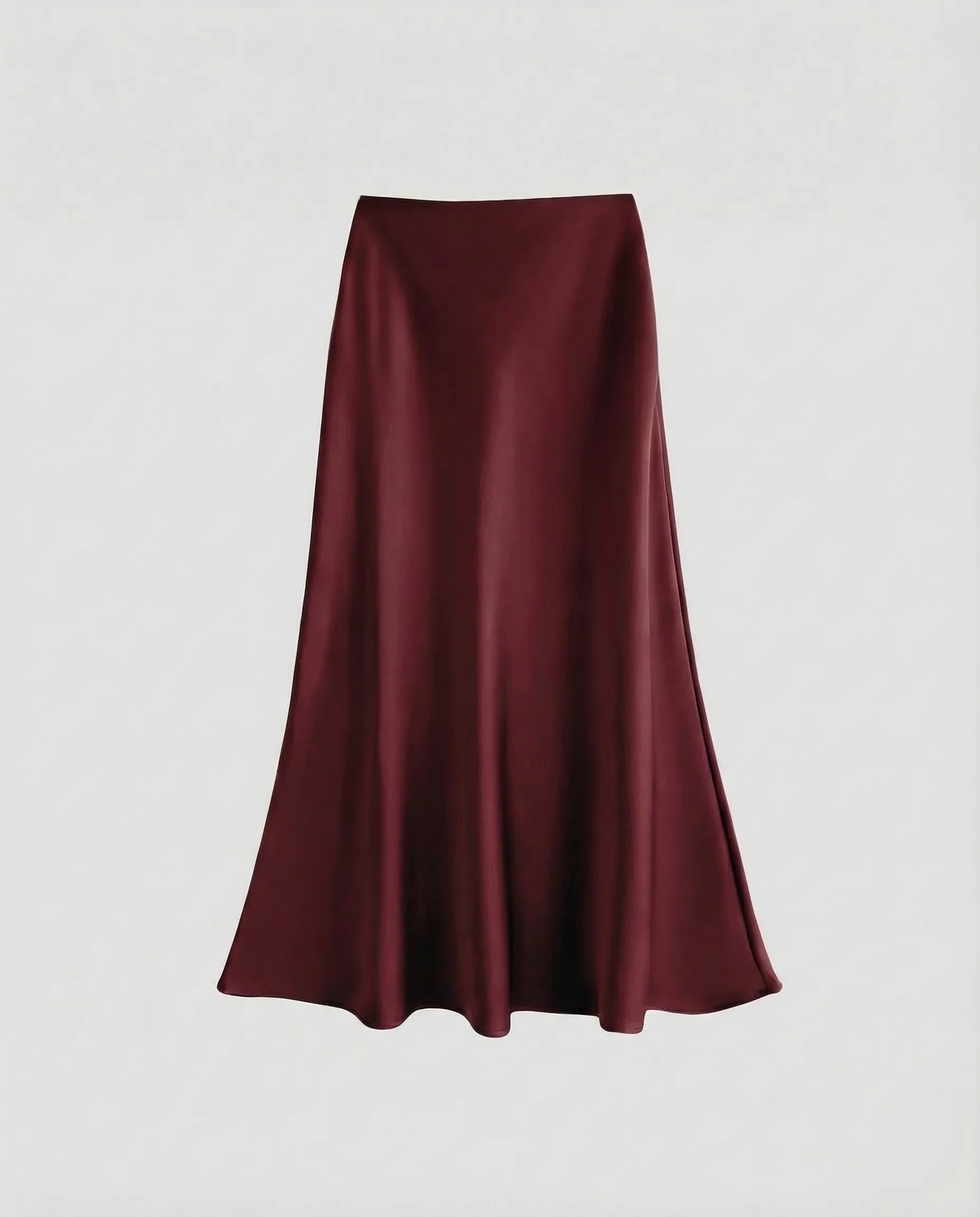 Damen Satin Midirock Schrägschnitt - Image 7