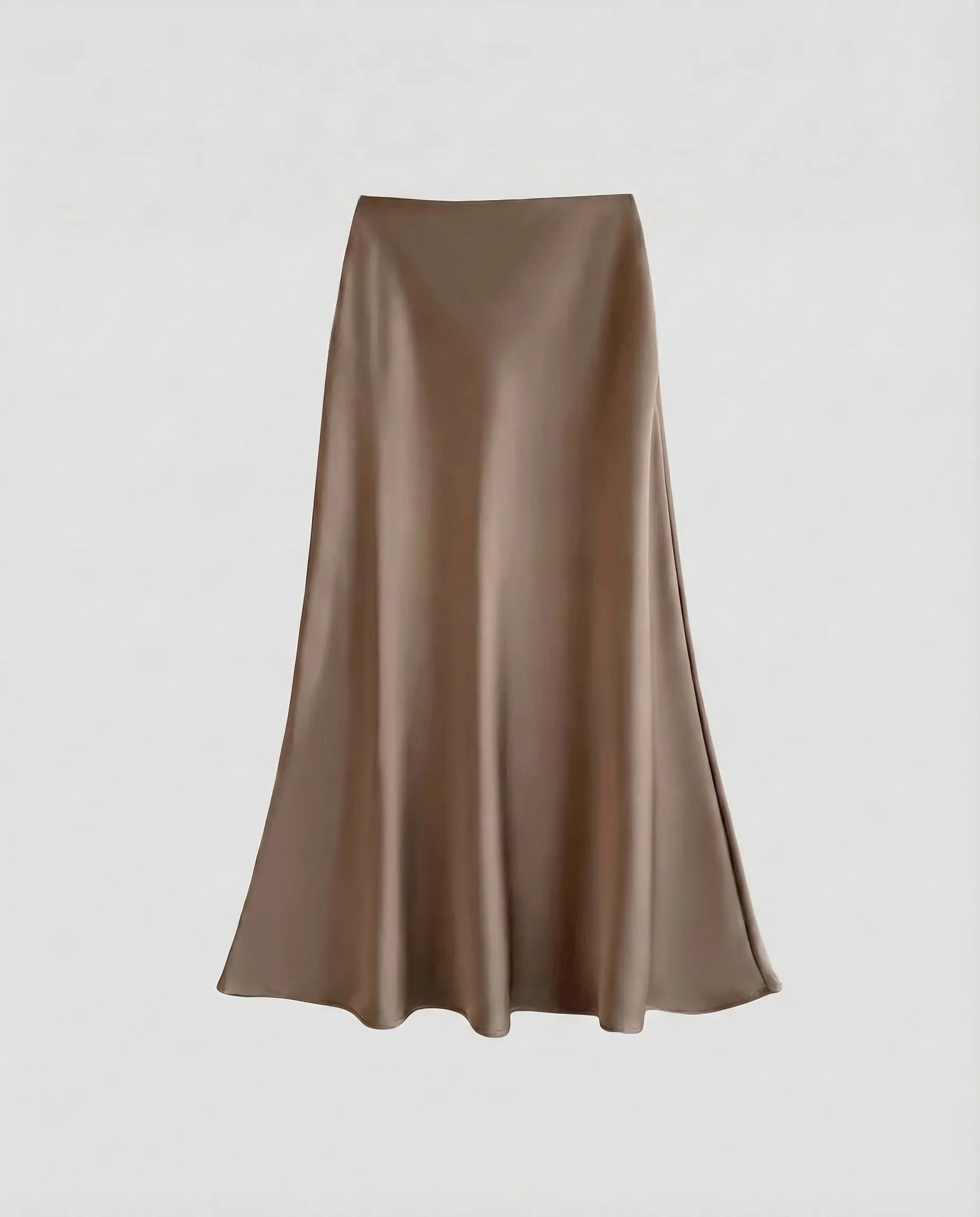Damen Satin Midirock Schrägschnitt - Image 8