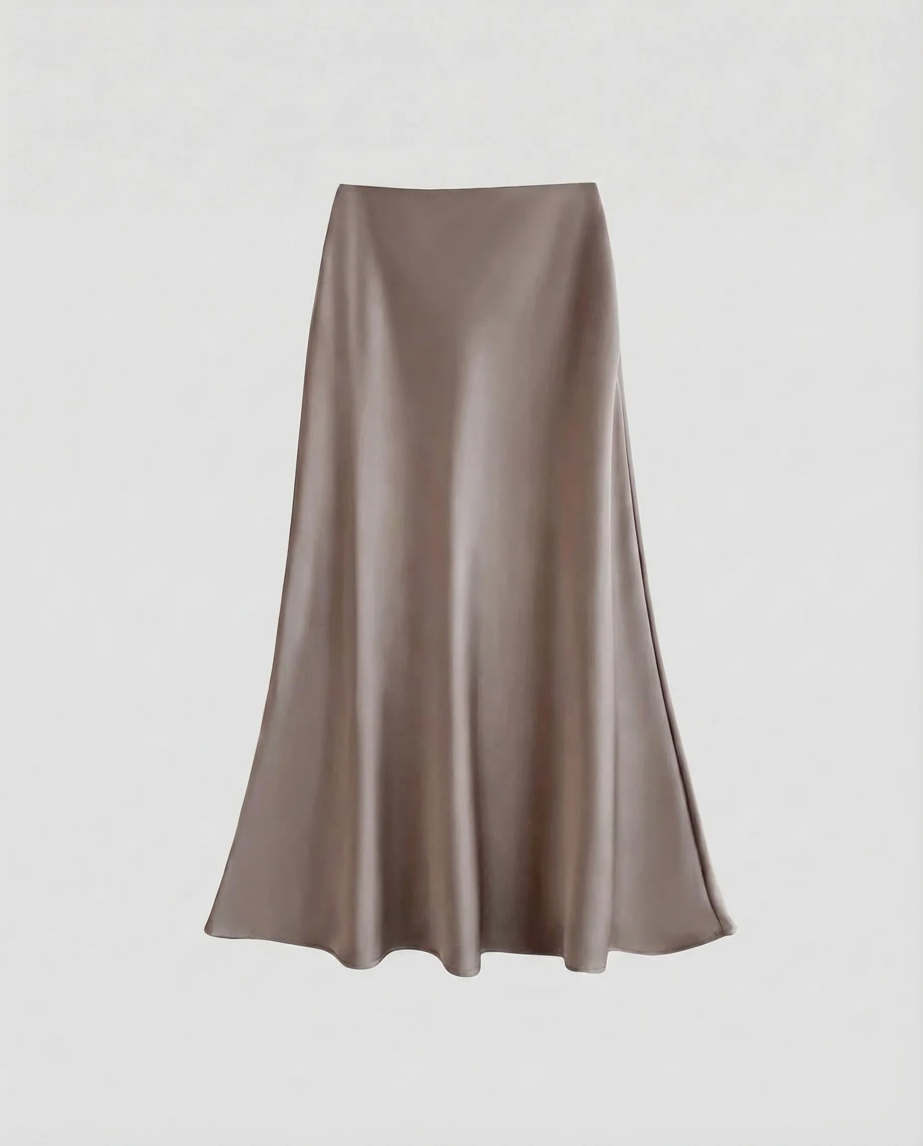 Damen Satin Midirock Schrägschnitt - Image 9