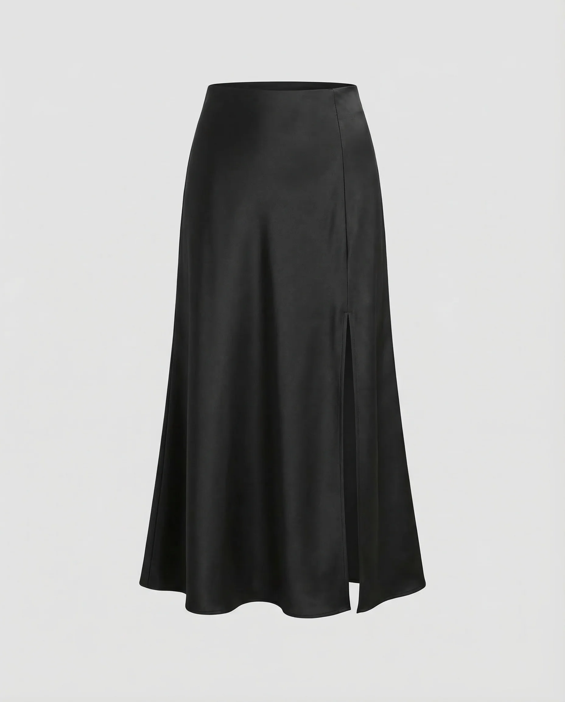 Damen Midirock Satin Schrägschnitt - Image 5