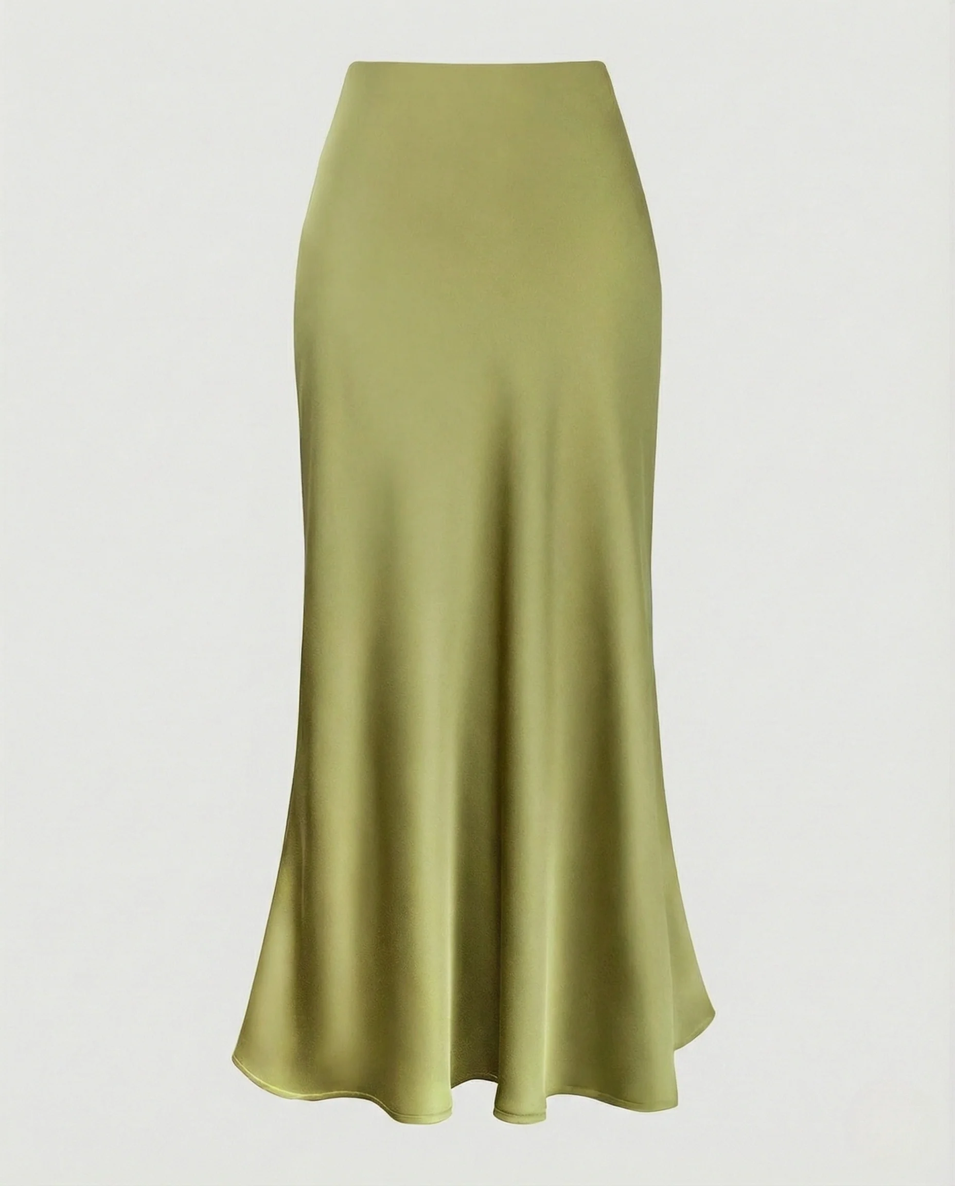 Maxirock Damen Satin A-Linie - Image 6