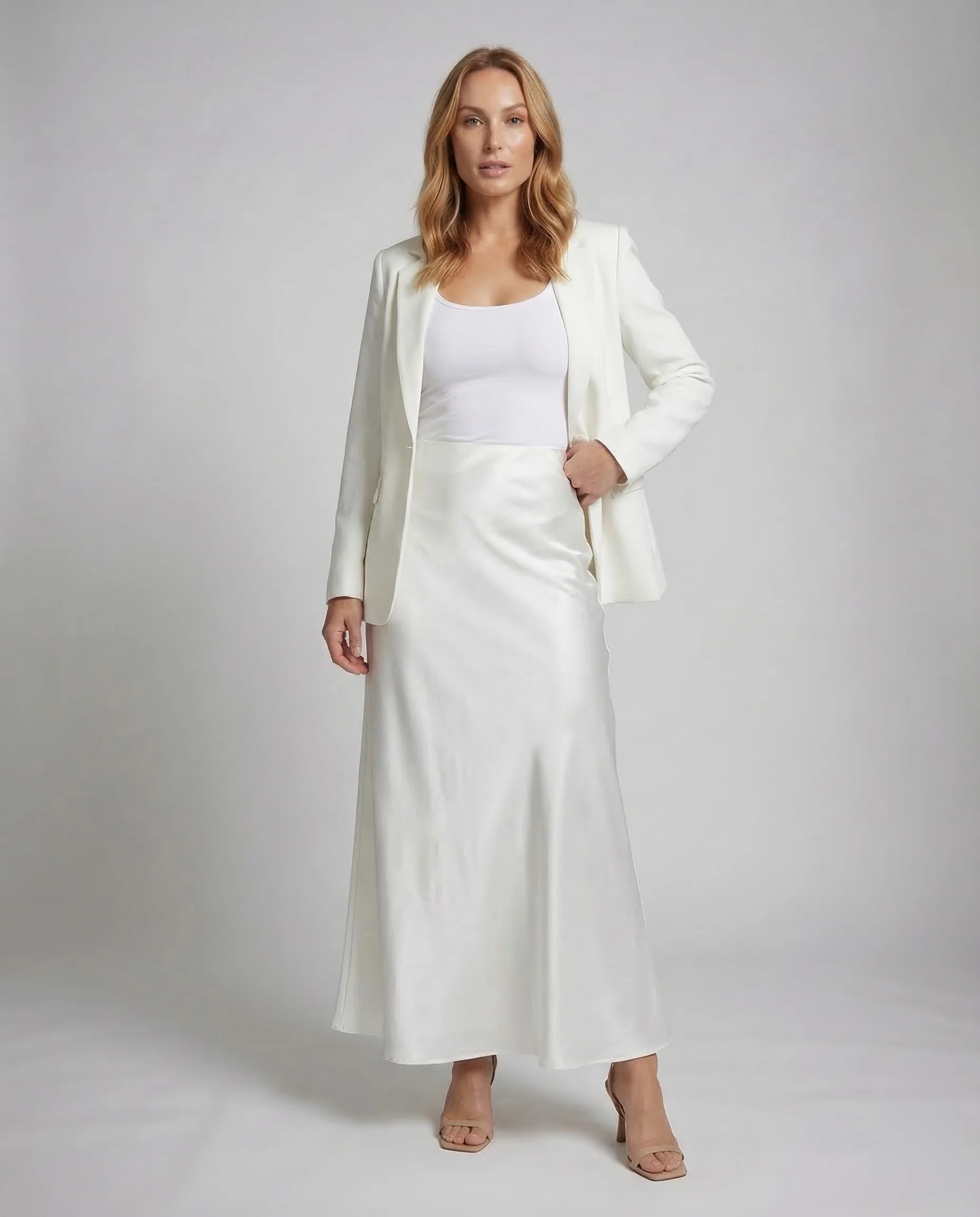 Damen Maxirock Satin High Waist - Image 2