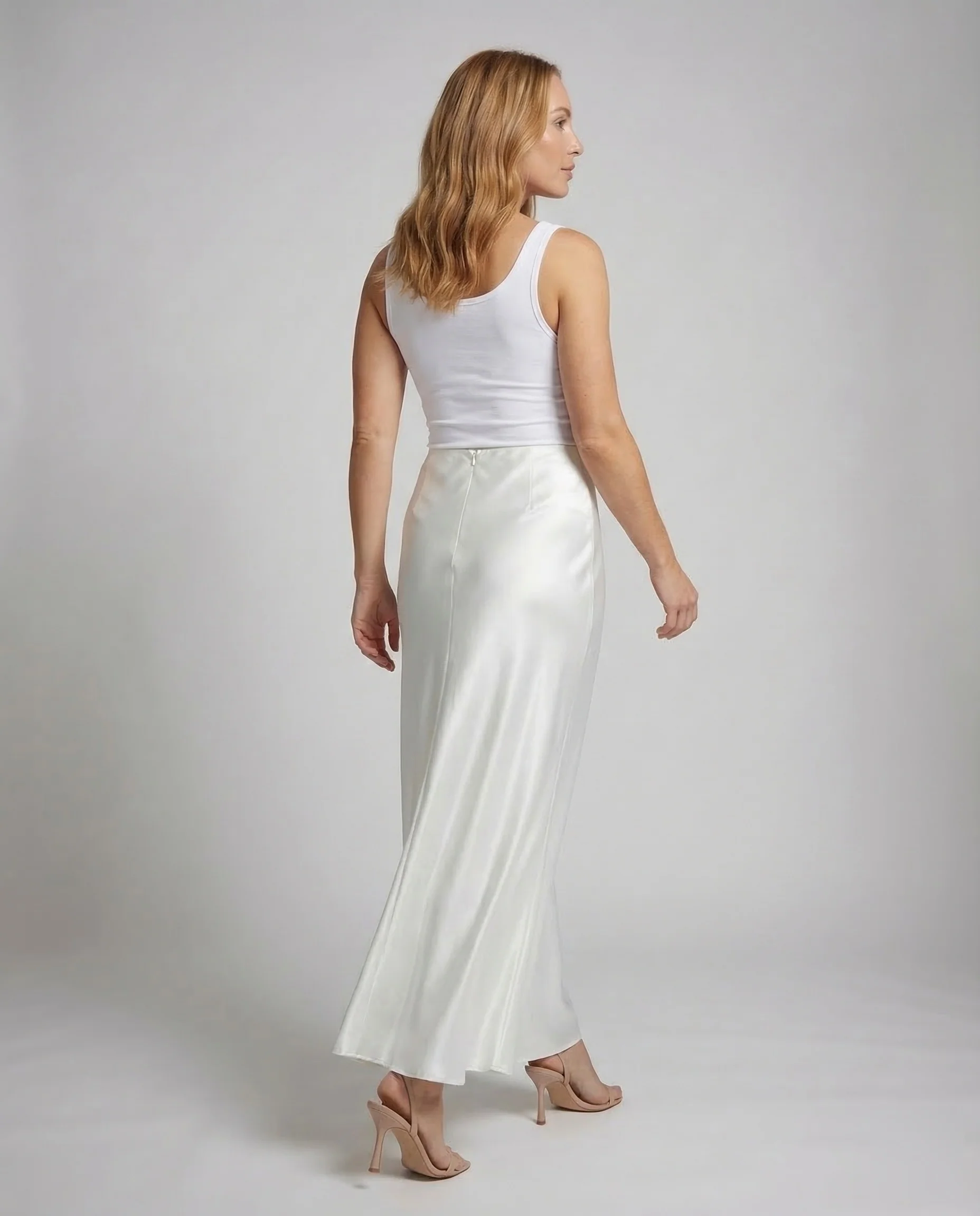 Damen Maxirock Satin High Waist - Image 4