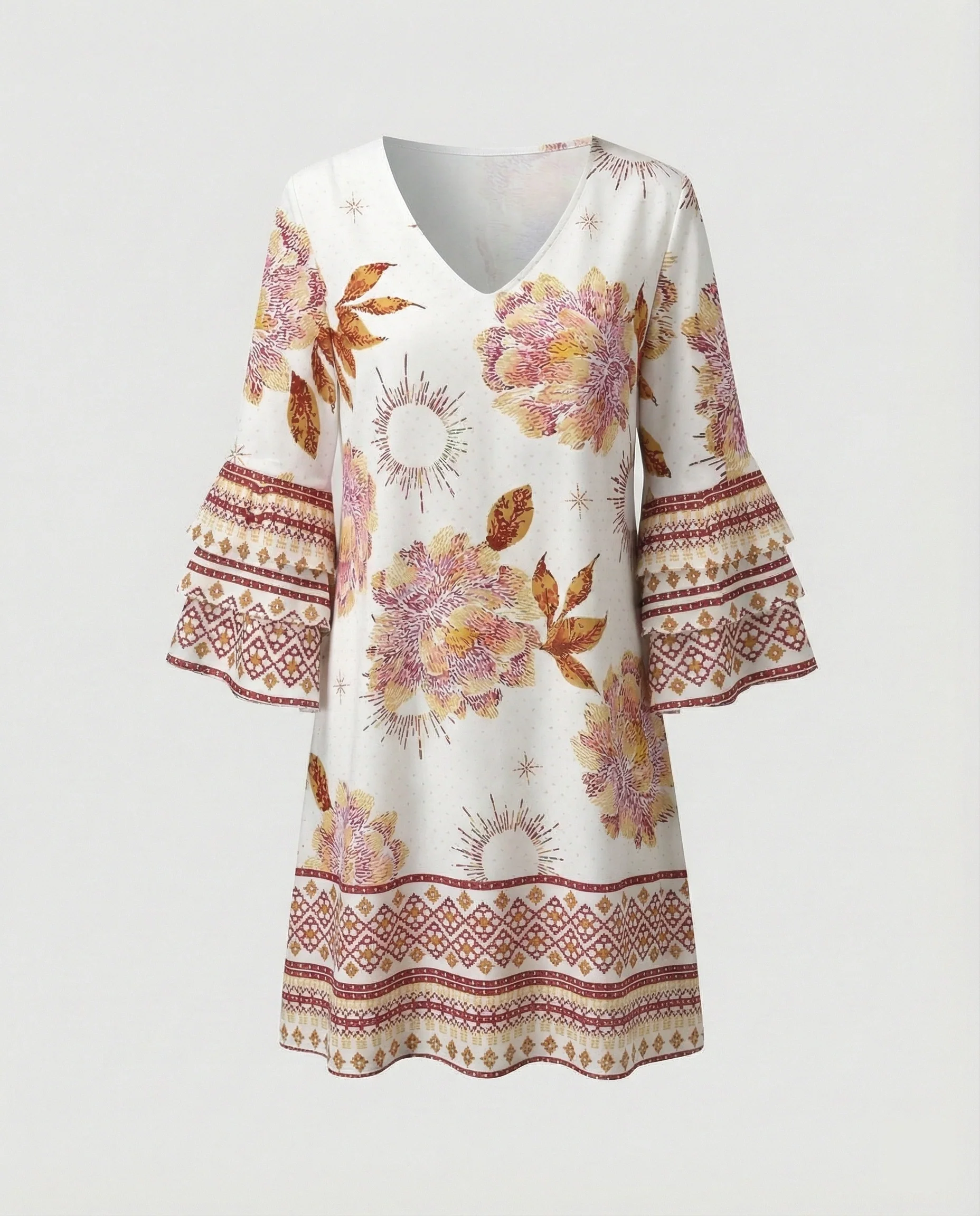 Damen Minikleid floral Sommer