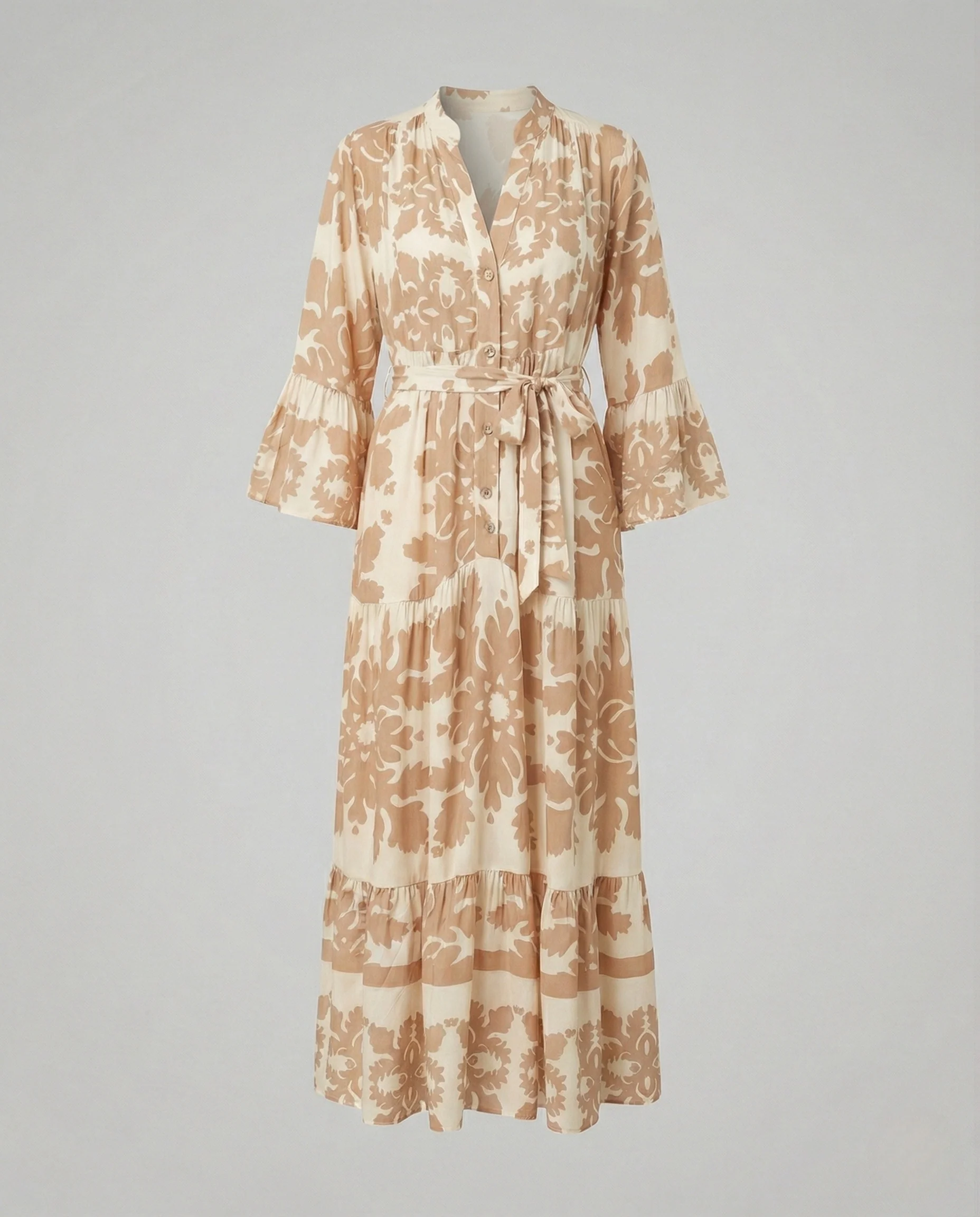 Boho Maxikleid Sommer Damen Volant - Image 8