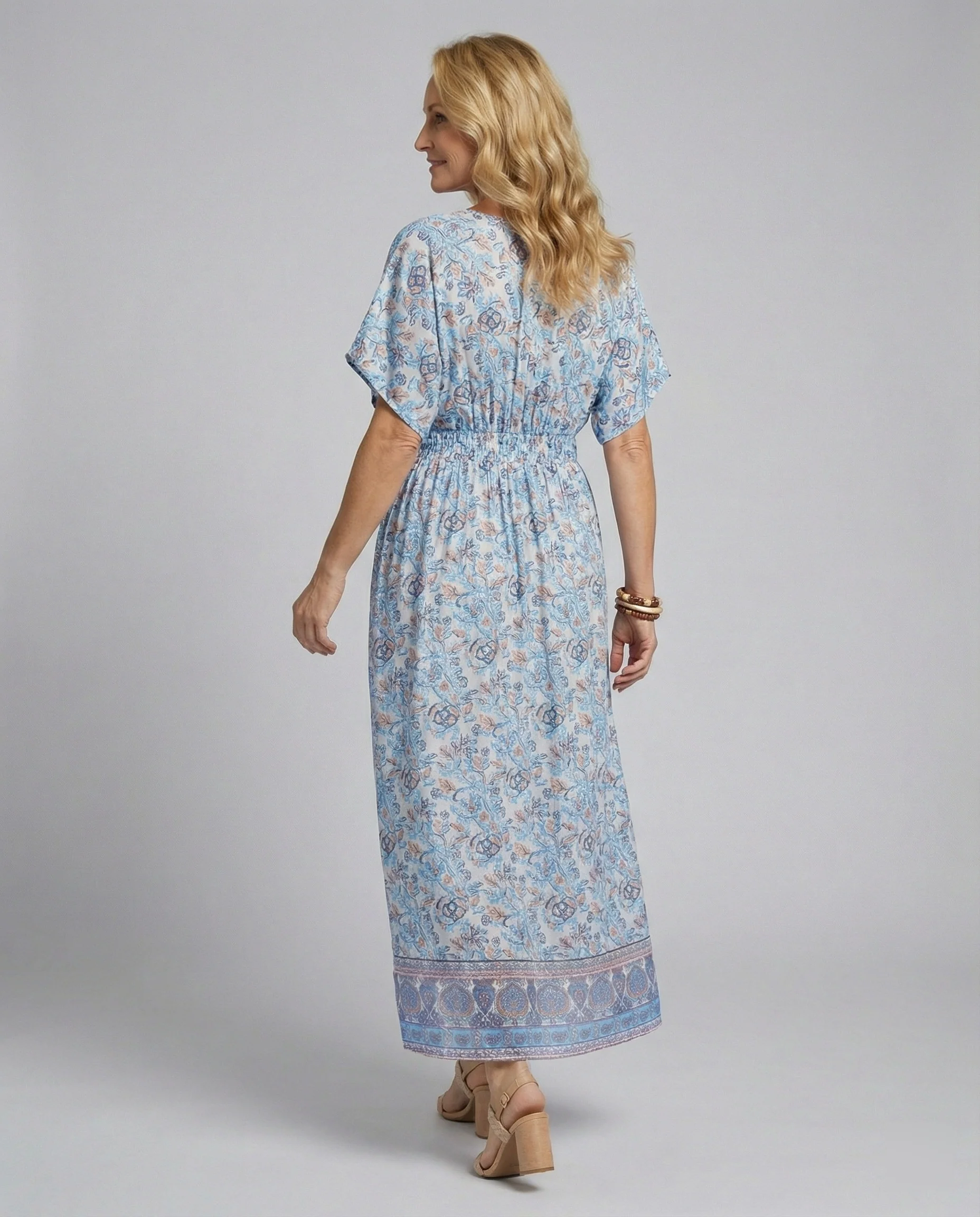 Boho Maxikleid Sommer Damen Floral - Image 3