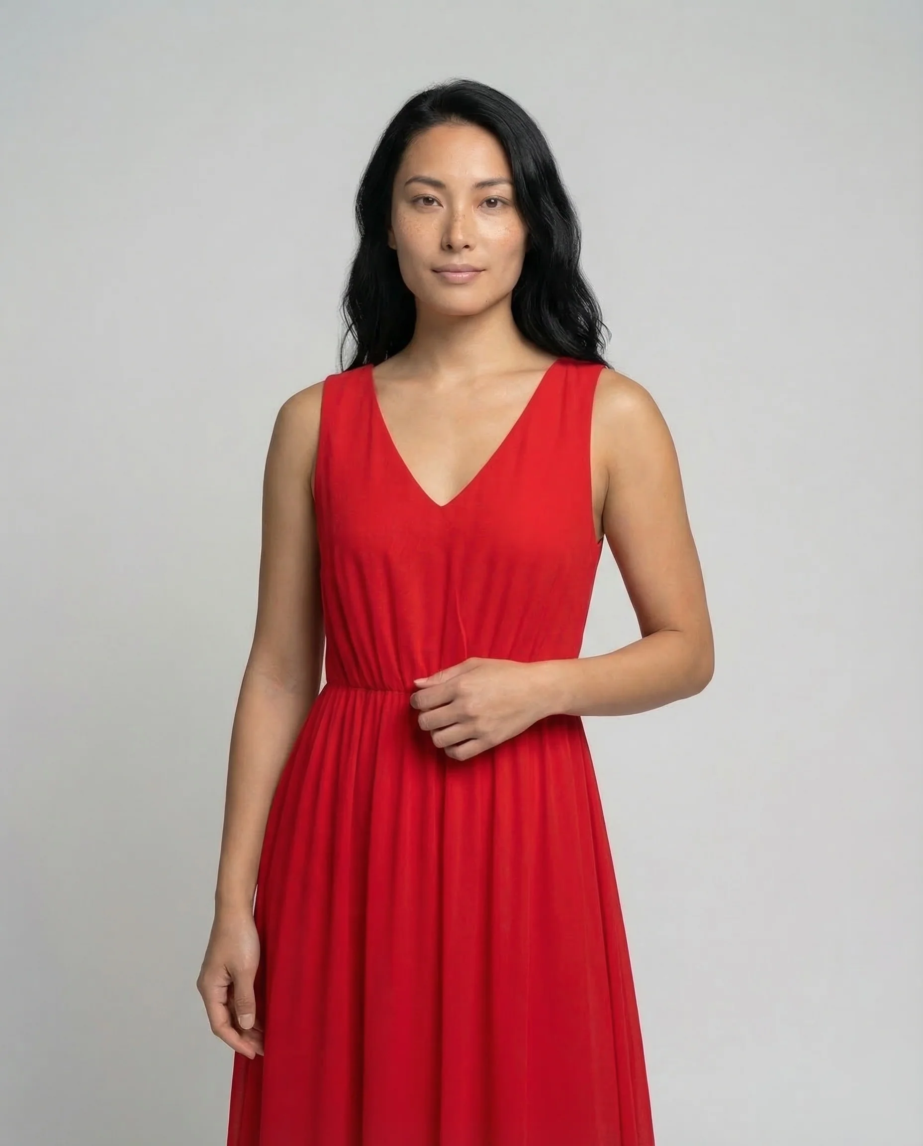 Damen Chiffon Maxikleid Empire - Image 2