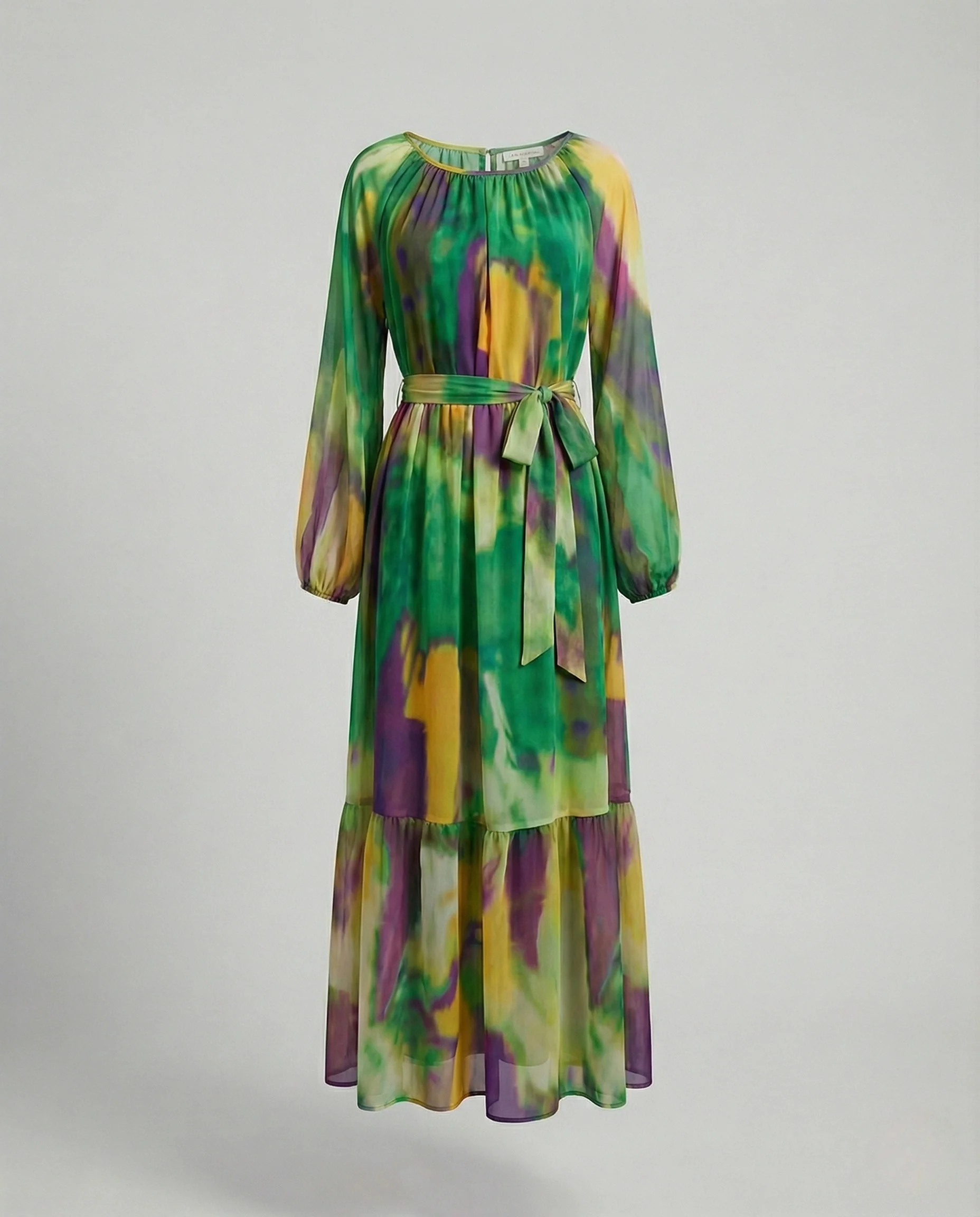 Maxikleid Sommer Damen Chiffon Ballonärmel - Image 6