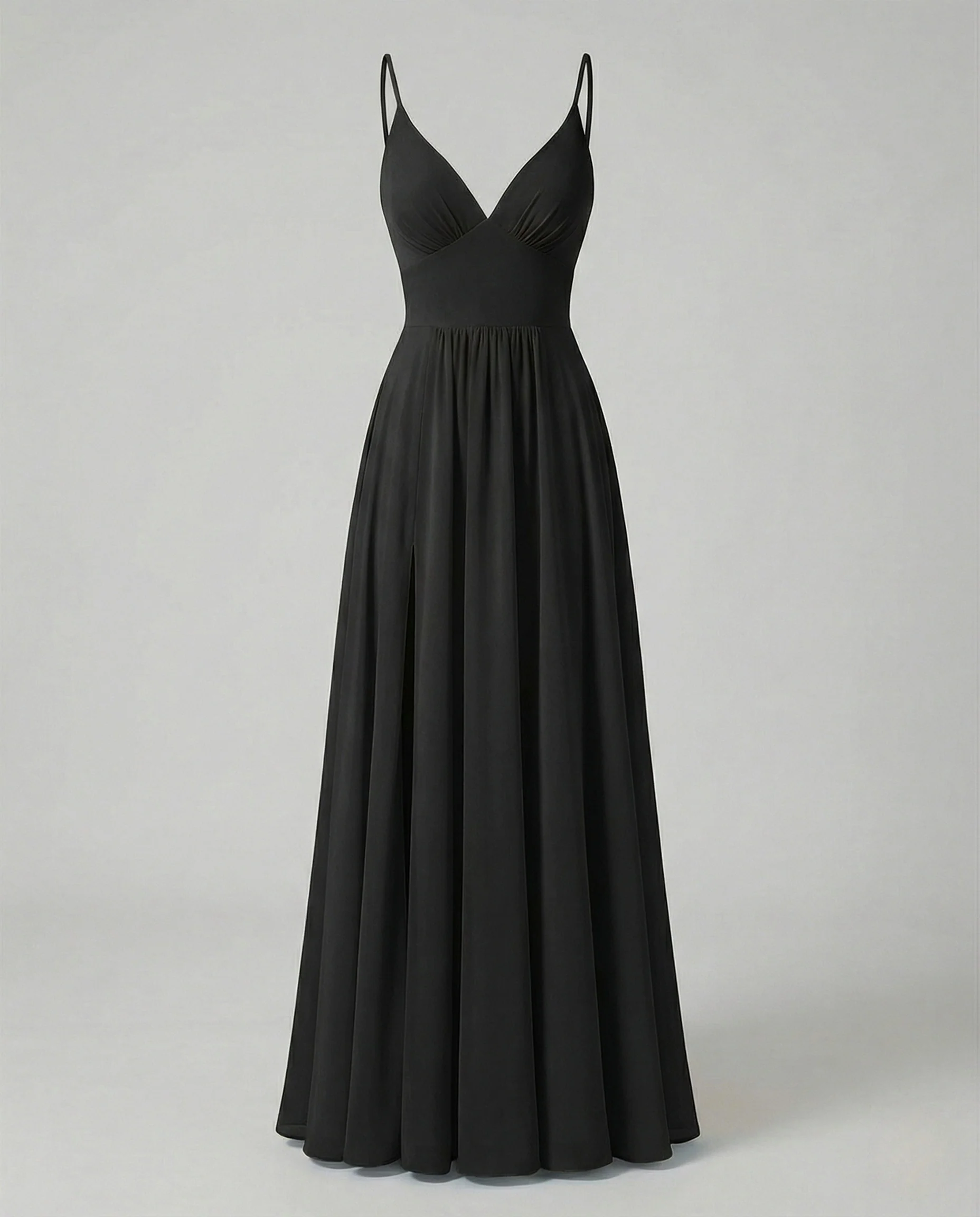 Damen Maxikleid Chiffon V-Ausschnitt - Image 8
