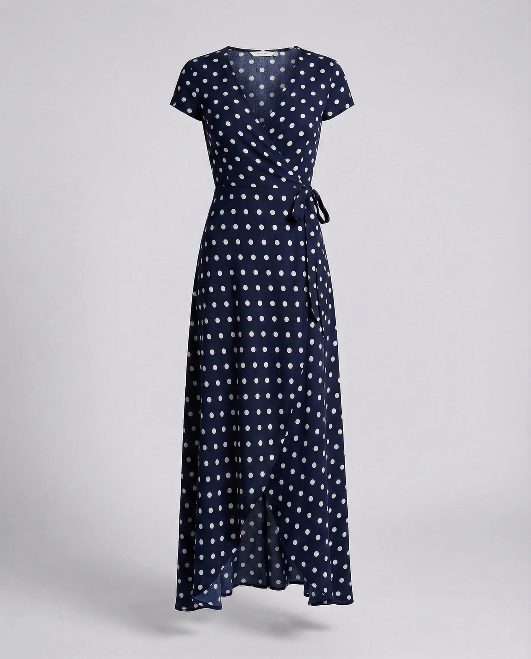 Damen Maxikleid Punkte Wickeloptik - Image 7