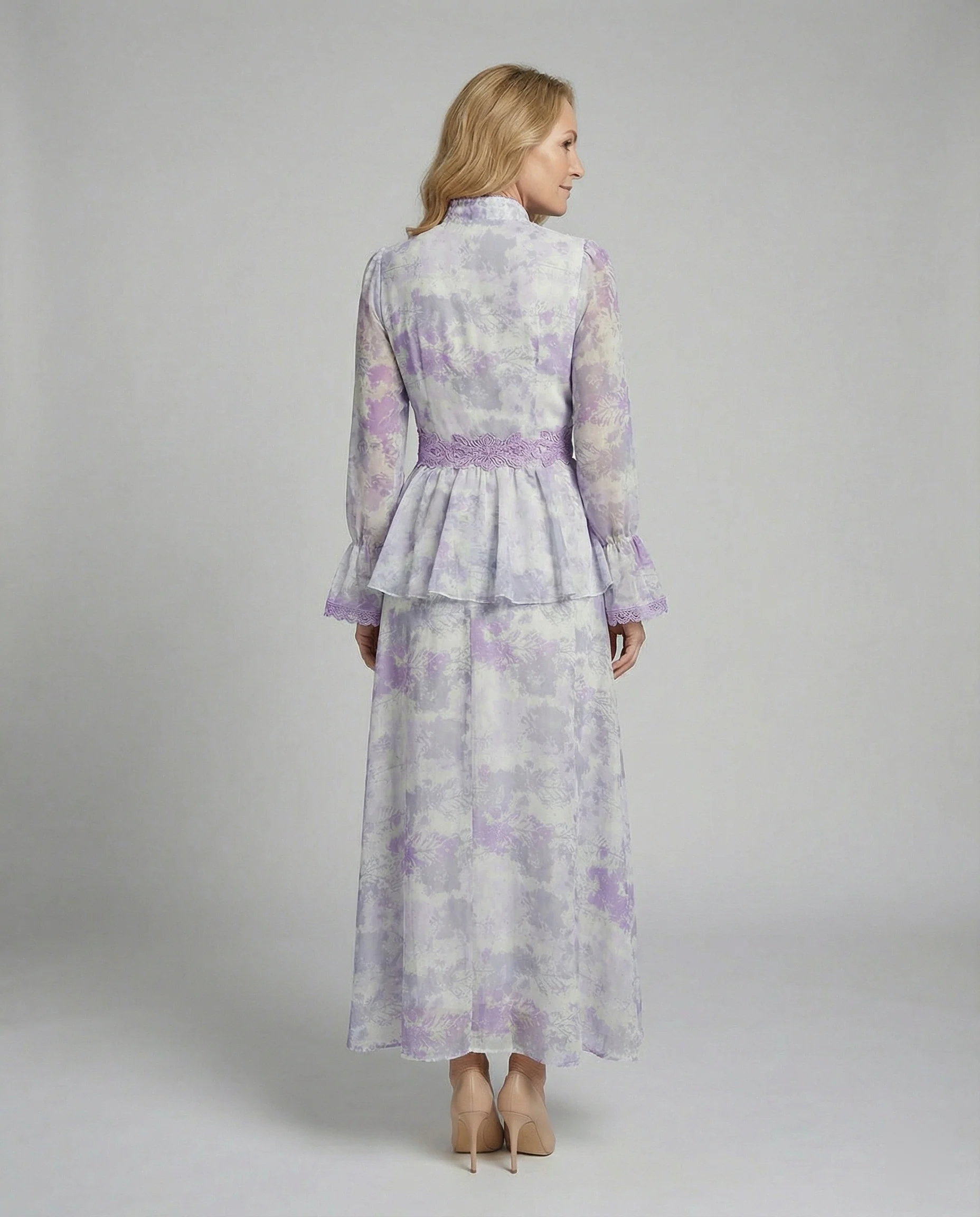 Damen Maxikleid Chiffon elegant - Image 3