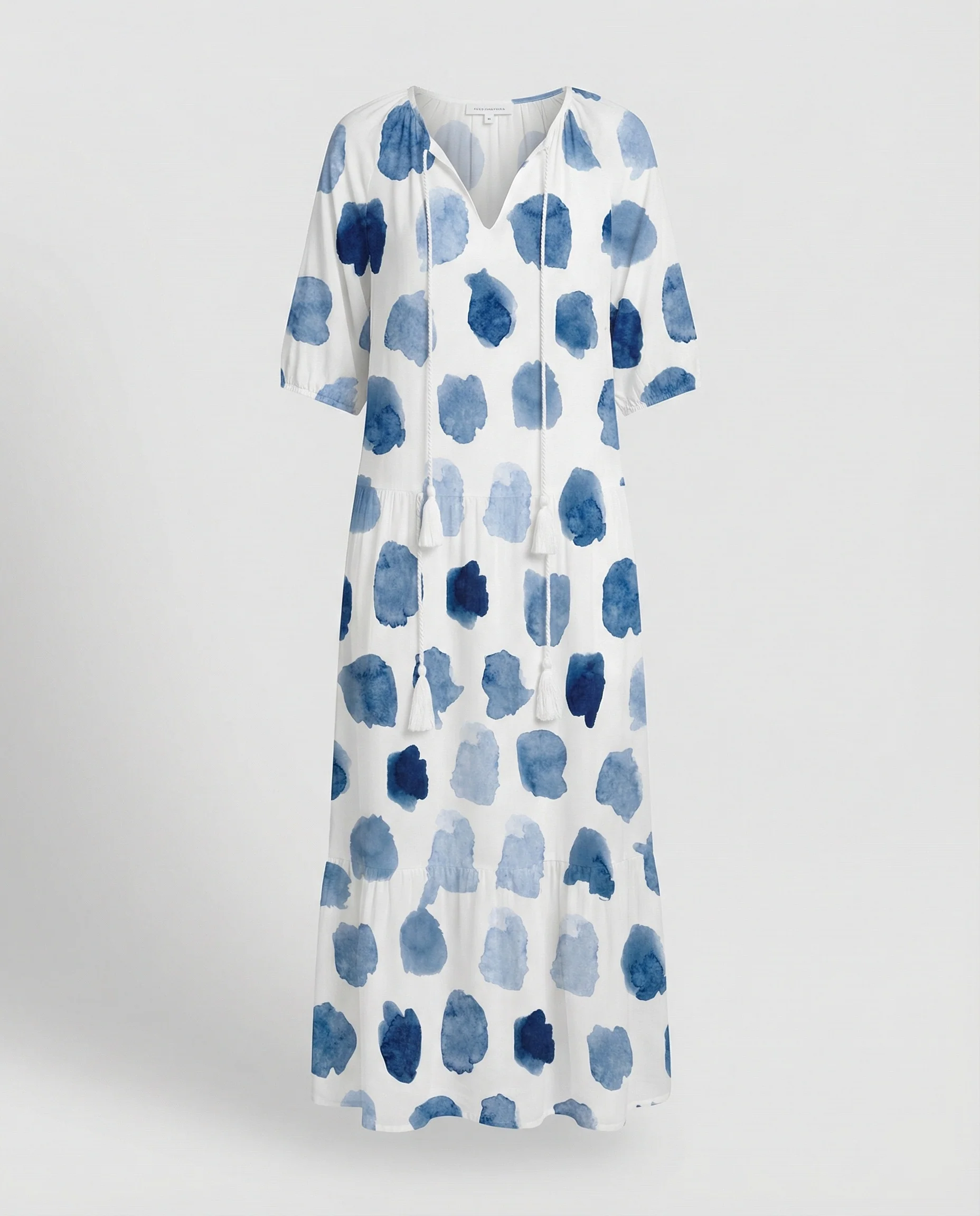 Boho Maxikleid Damen Kordelzug - Image 13