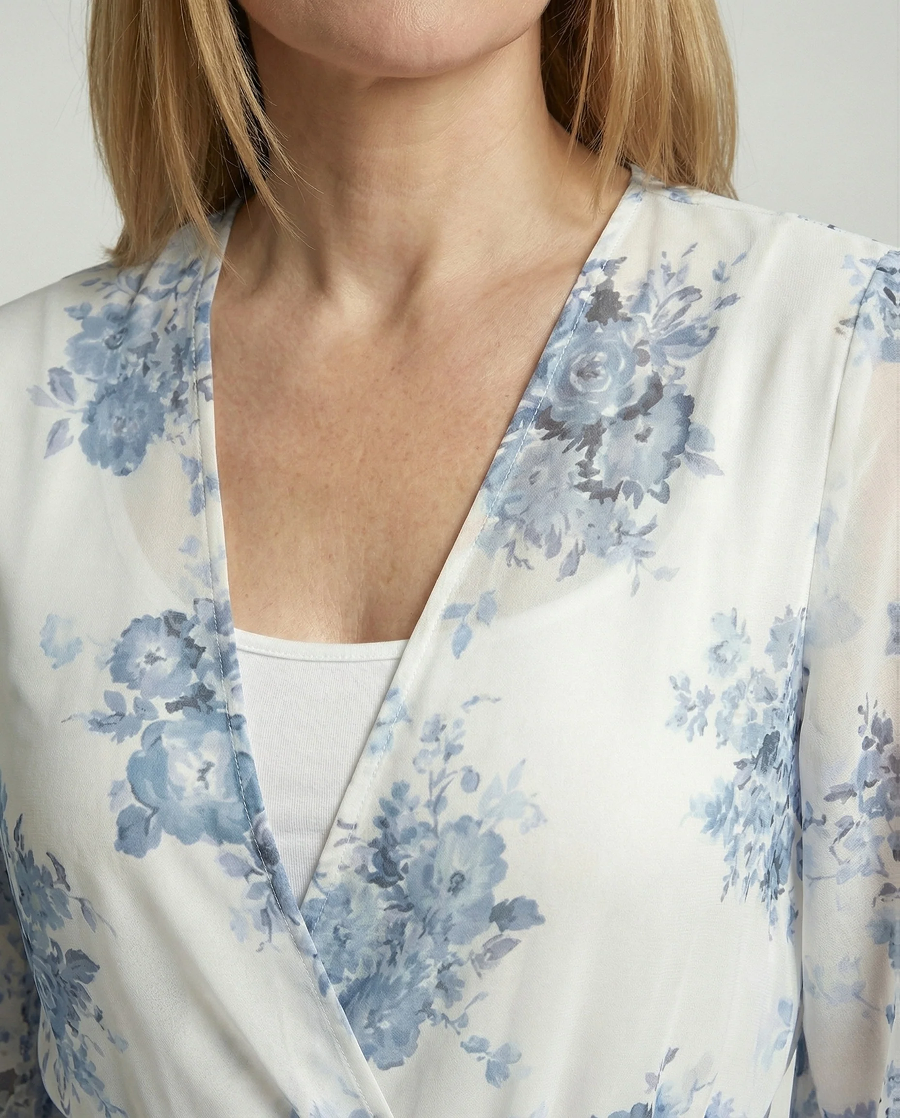 Maxikleid Damen Wickelstil Elegant - Image 3