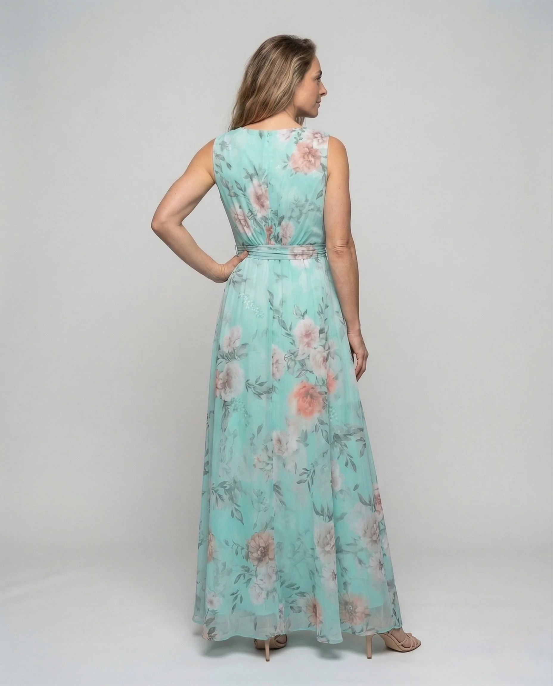 Damen Wickel Maxikleid aus Chiffon - Image 4