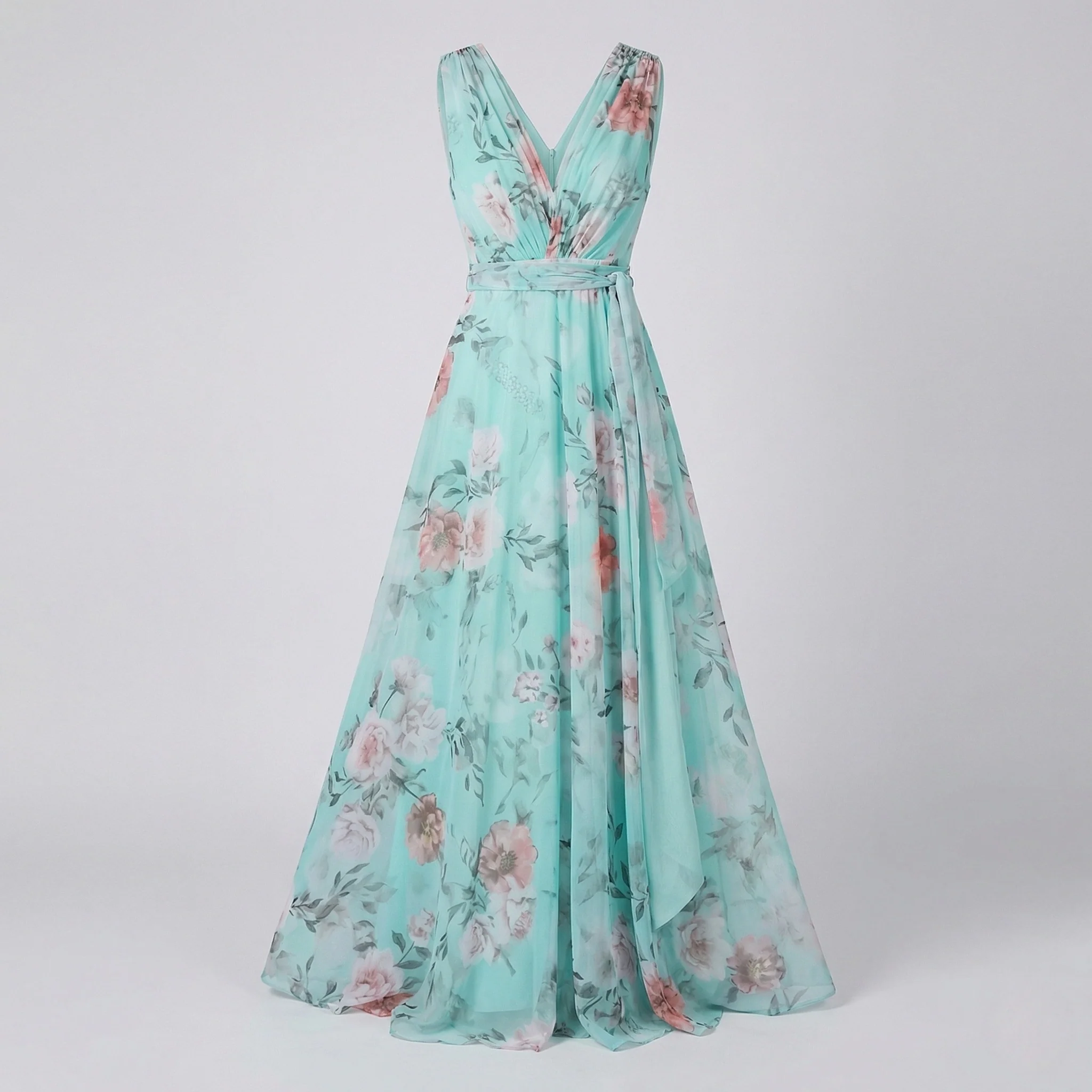 Damen Wickel Maxikleid aus Chiffon - Image 5