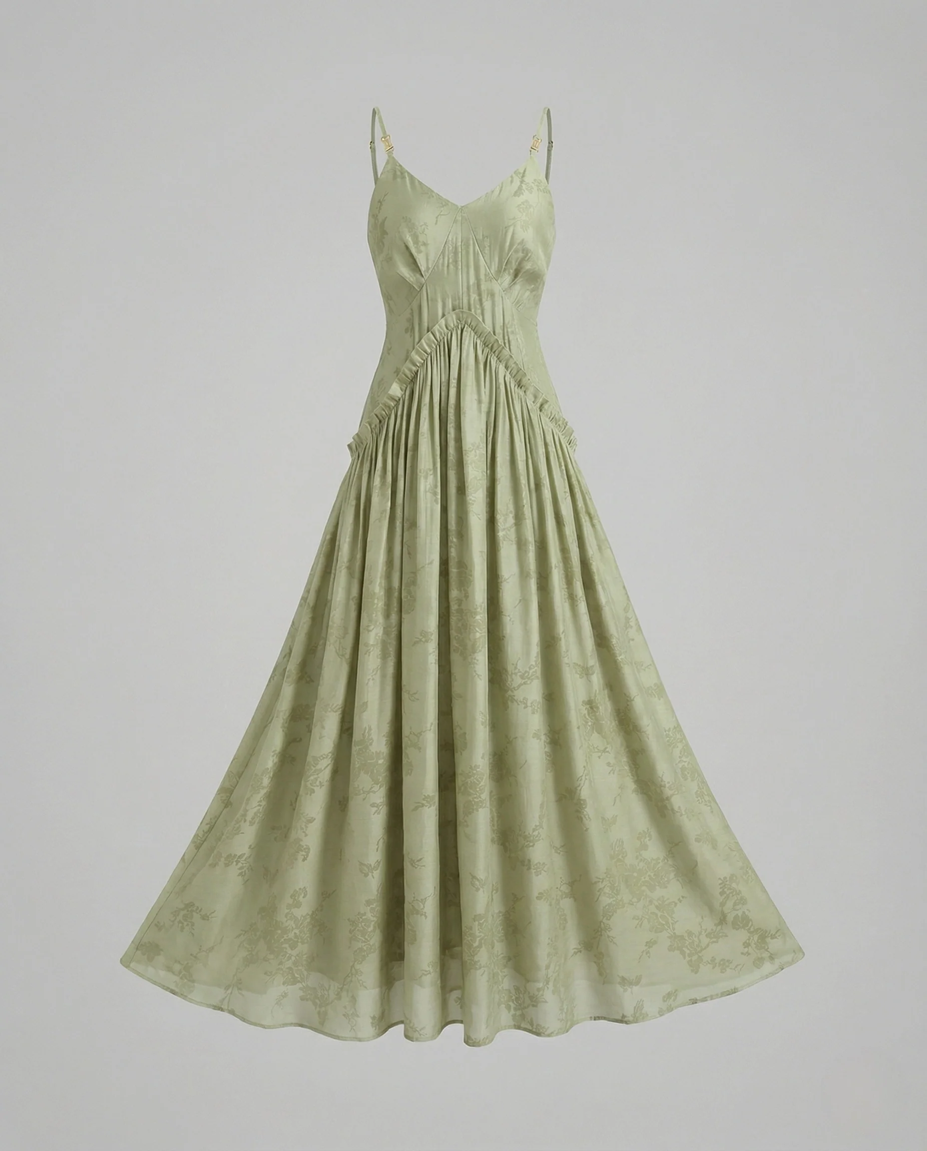Damen Jacquard Maxikleid mit Bustier - Image 5