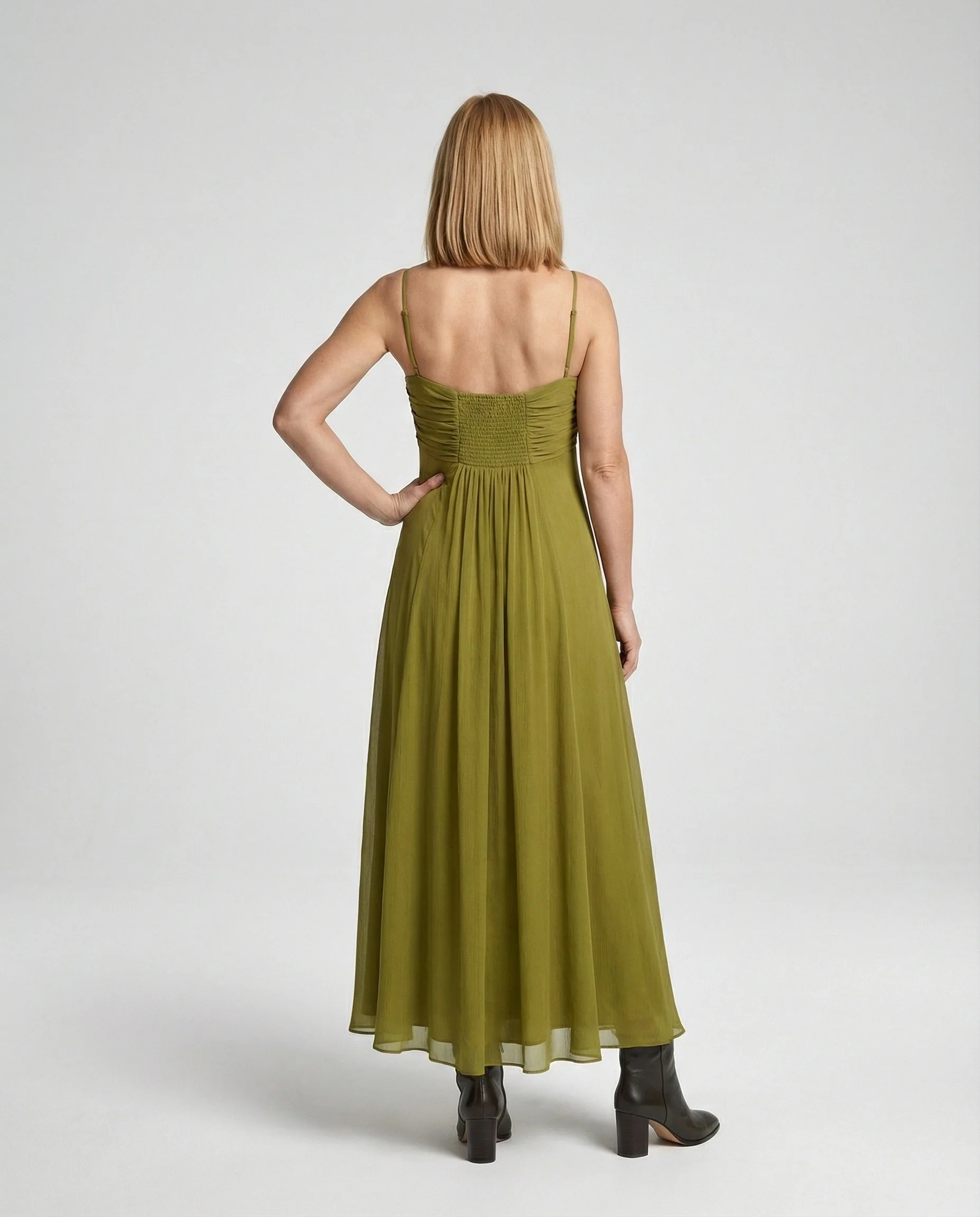Damen Maxikleid mit Bustier gerafft - Image 4