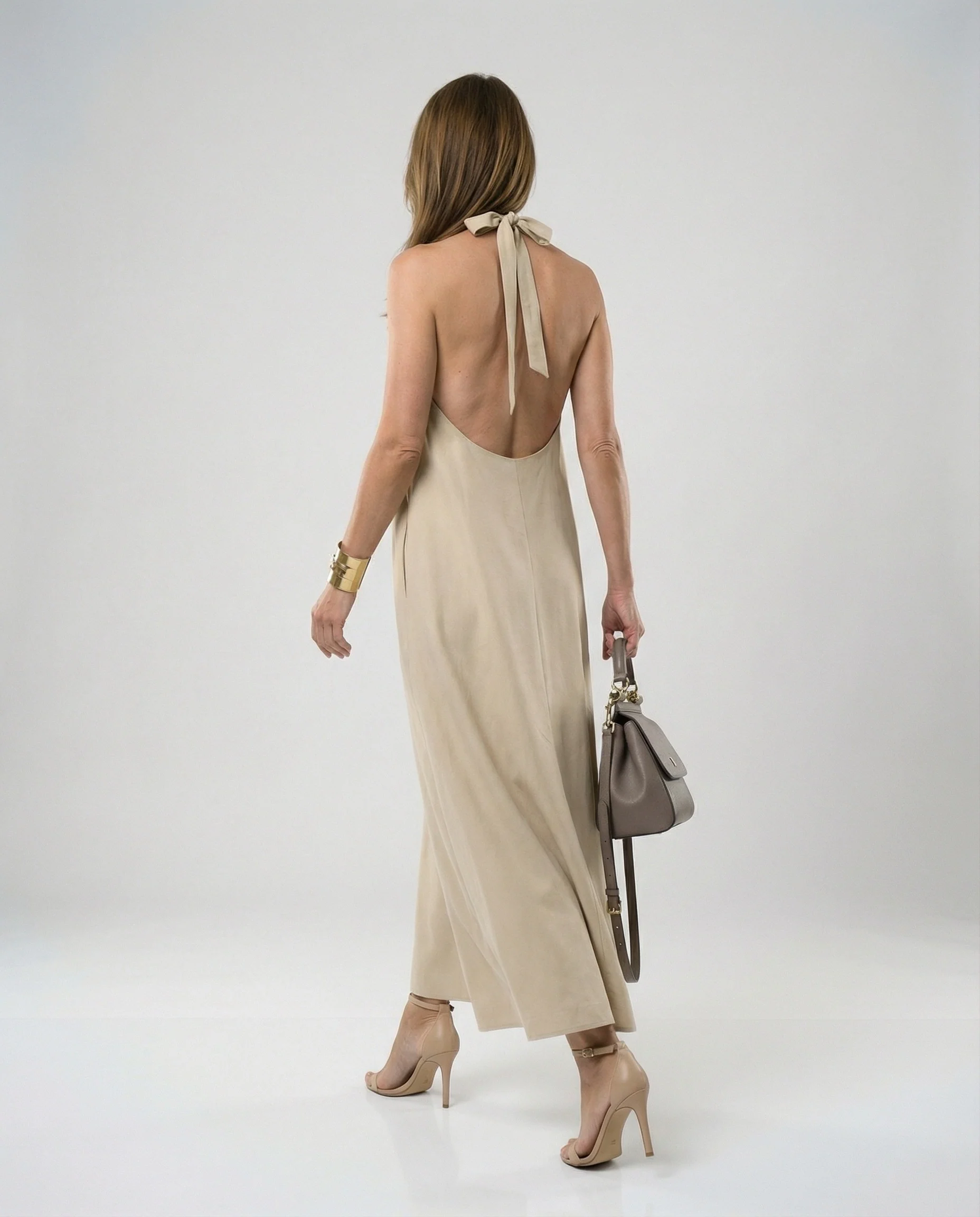 Damen Maxikleid mit Halterkragen - Image 4