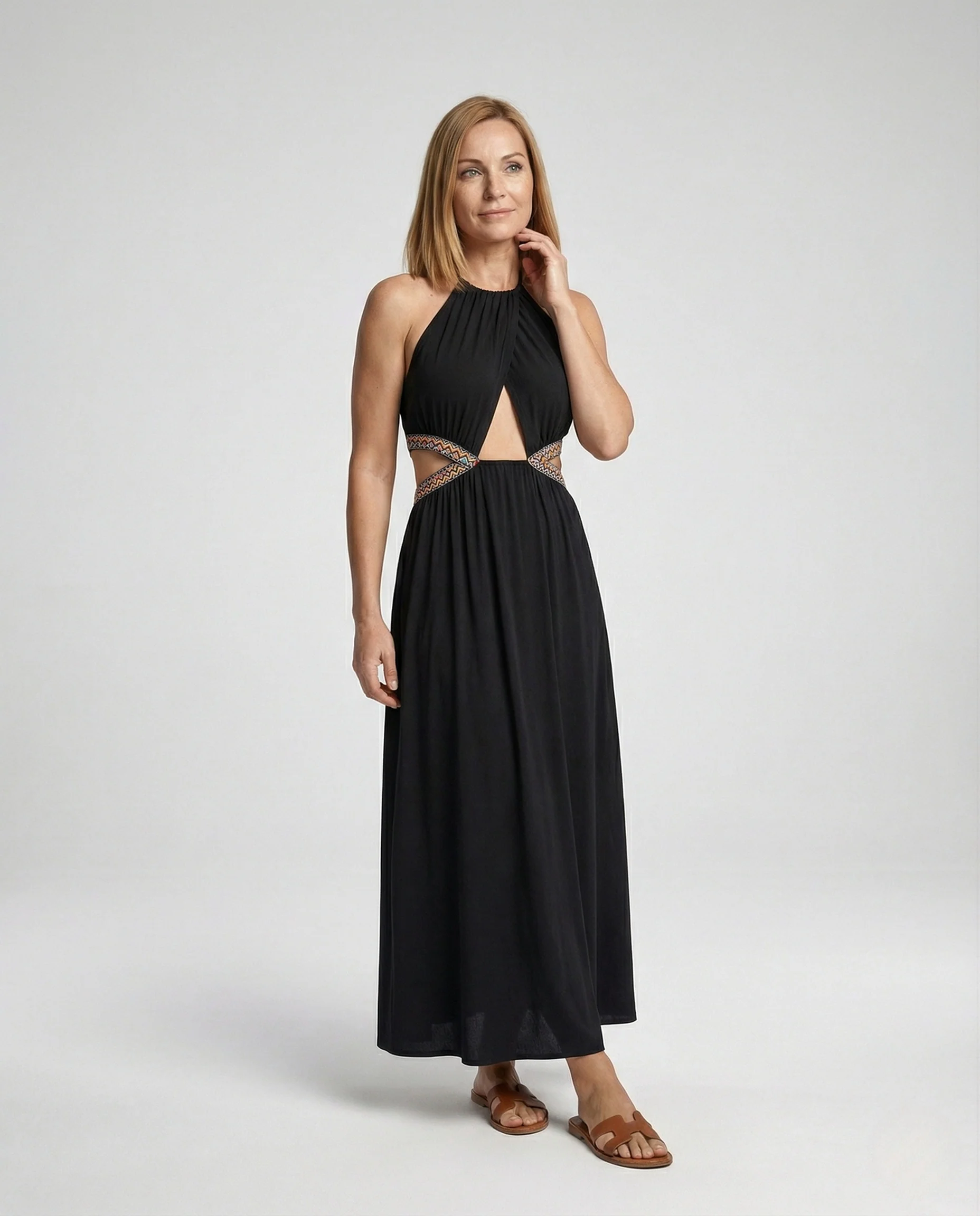 Damen Maxikleid Halter elegant
