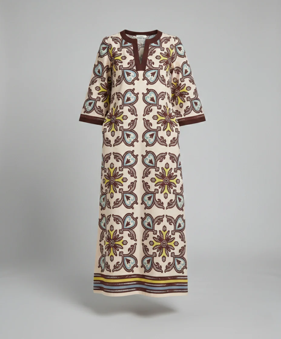 Freizeitkleid Damen Kaftan Maxikleid - Image 4