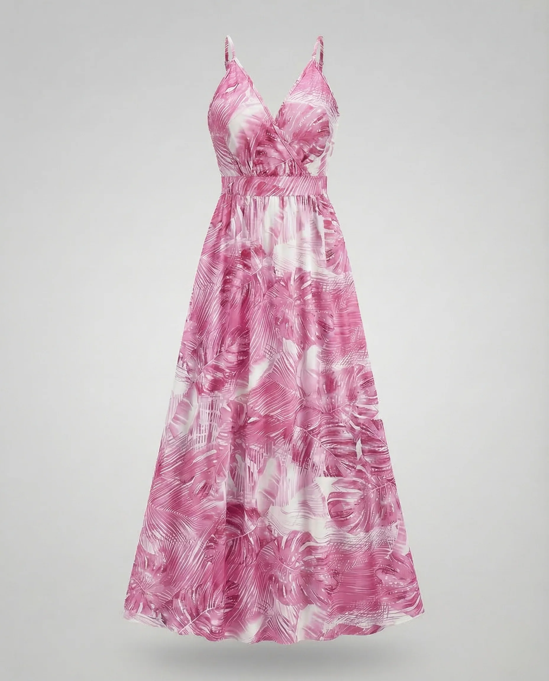 Damen Maxikleid Spaghettiträger Wickeloberteil Empire - Image 7