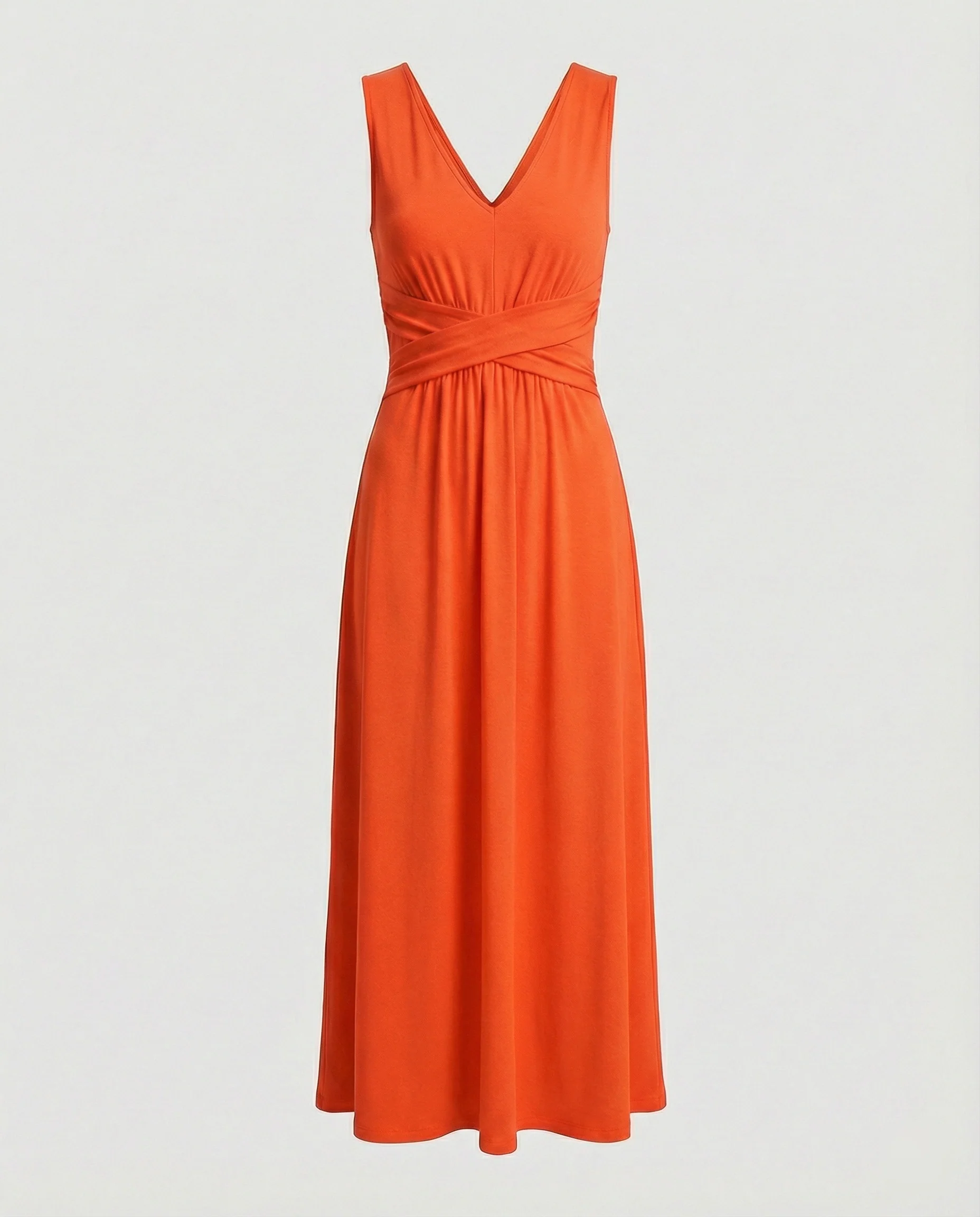 Damen Maxikleid V Ausschnitt ärmellos - Image 2