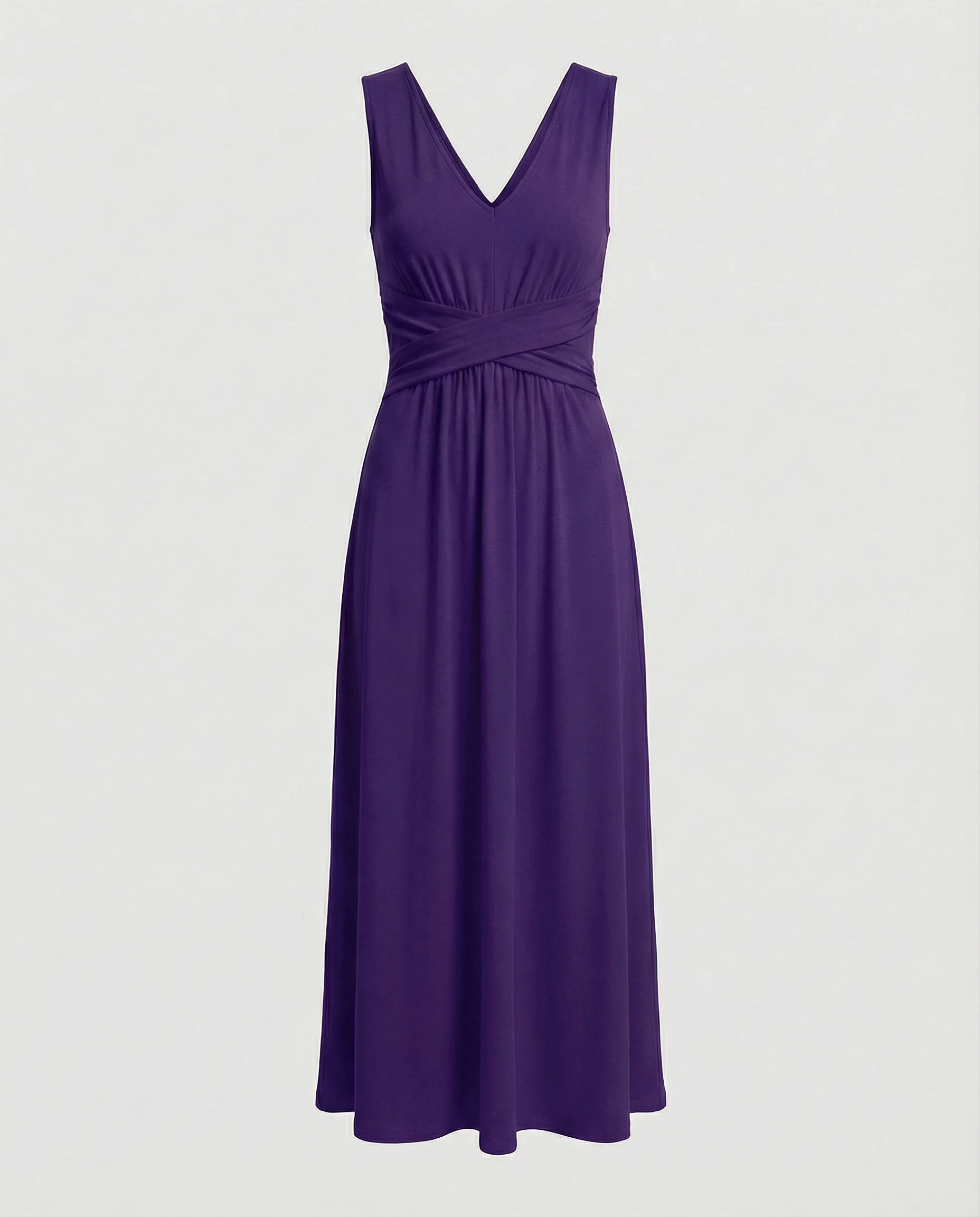 Damen Maxikleid V Ausschnitt ärmellos - Image 4