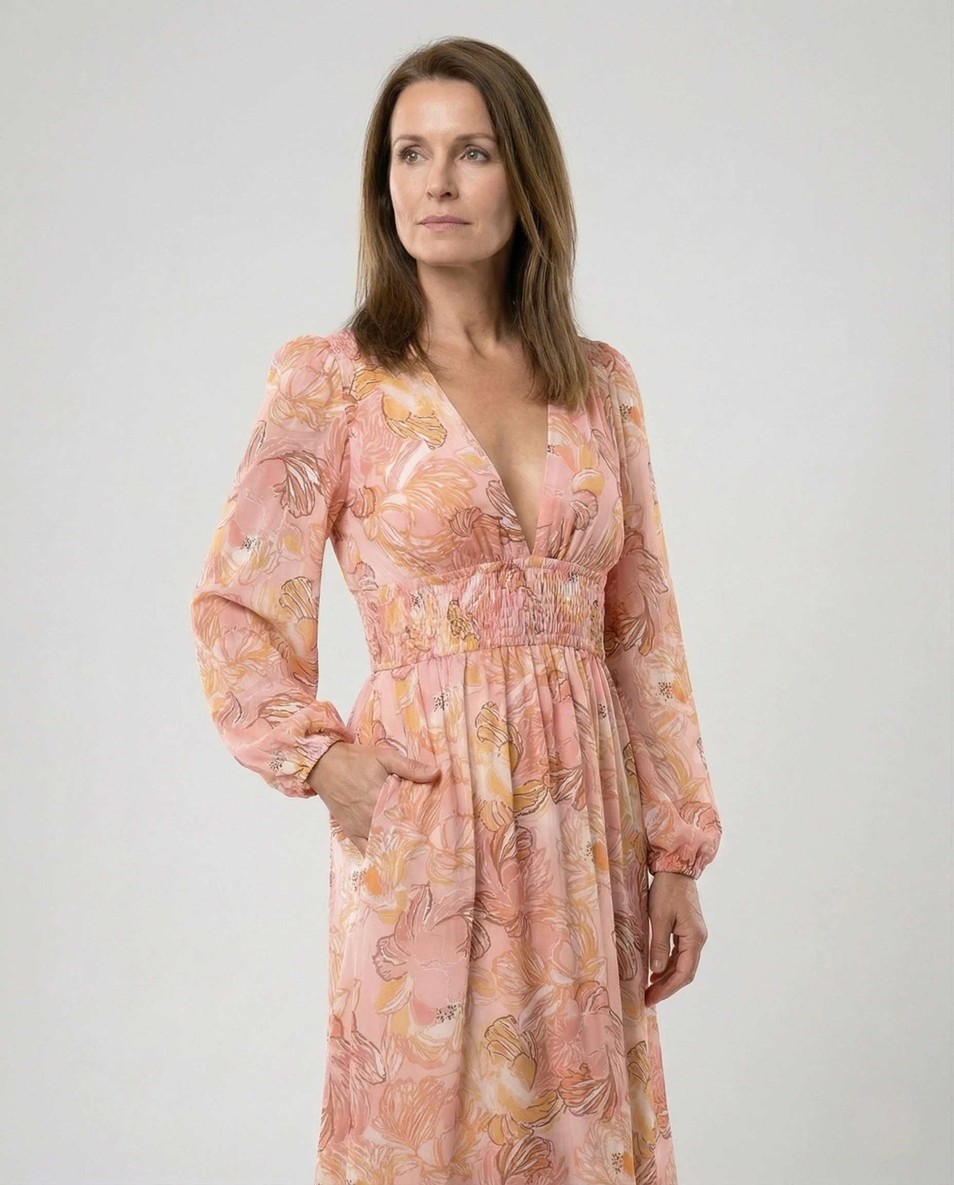 Damen Maxikleid Sommer Empire Stil - Image 2