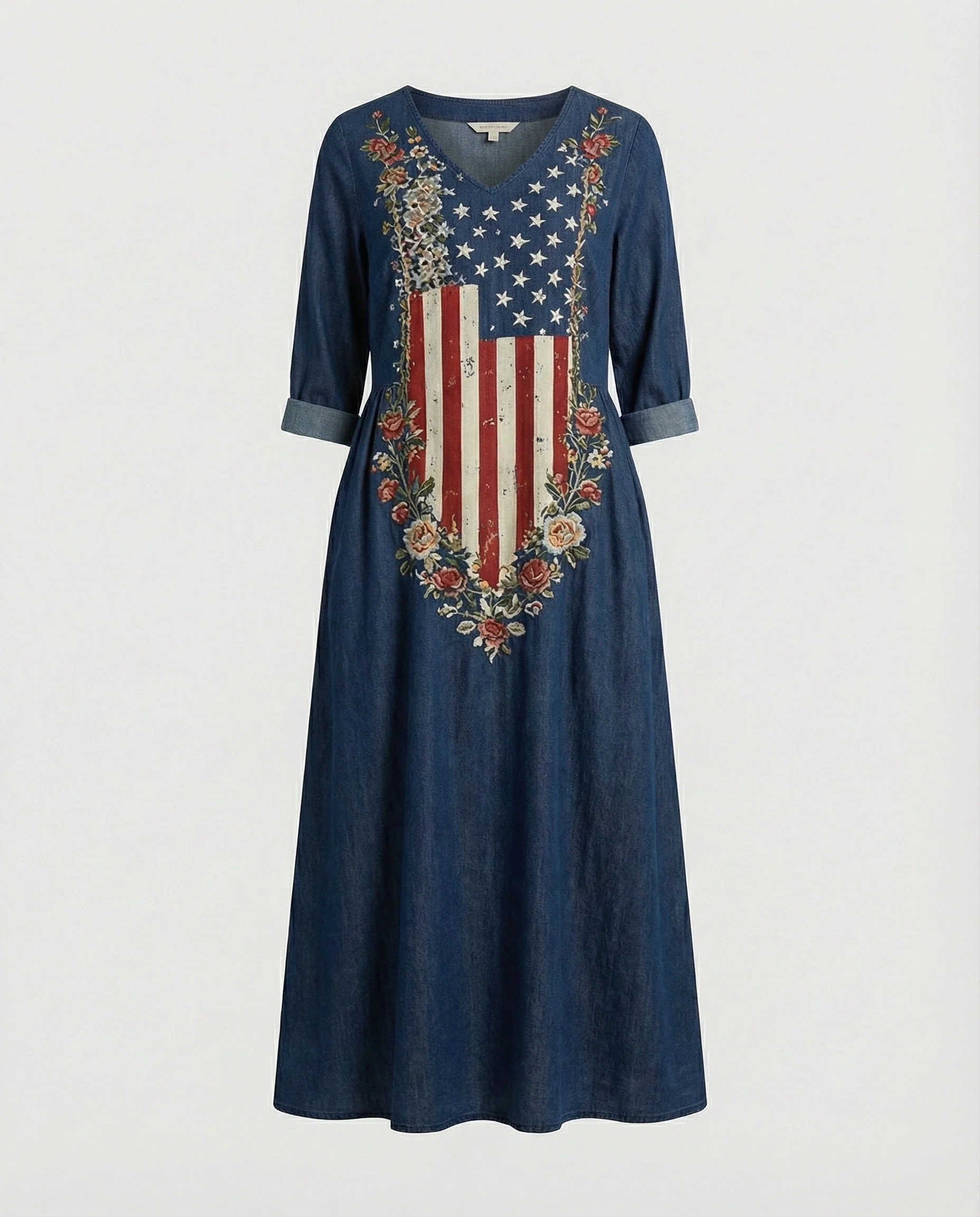 A-Linie Maxikleid Damen Mit Taschen - Image 13