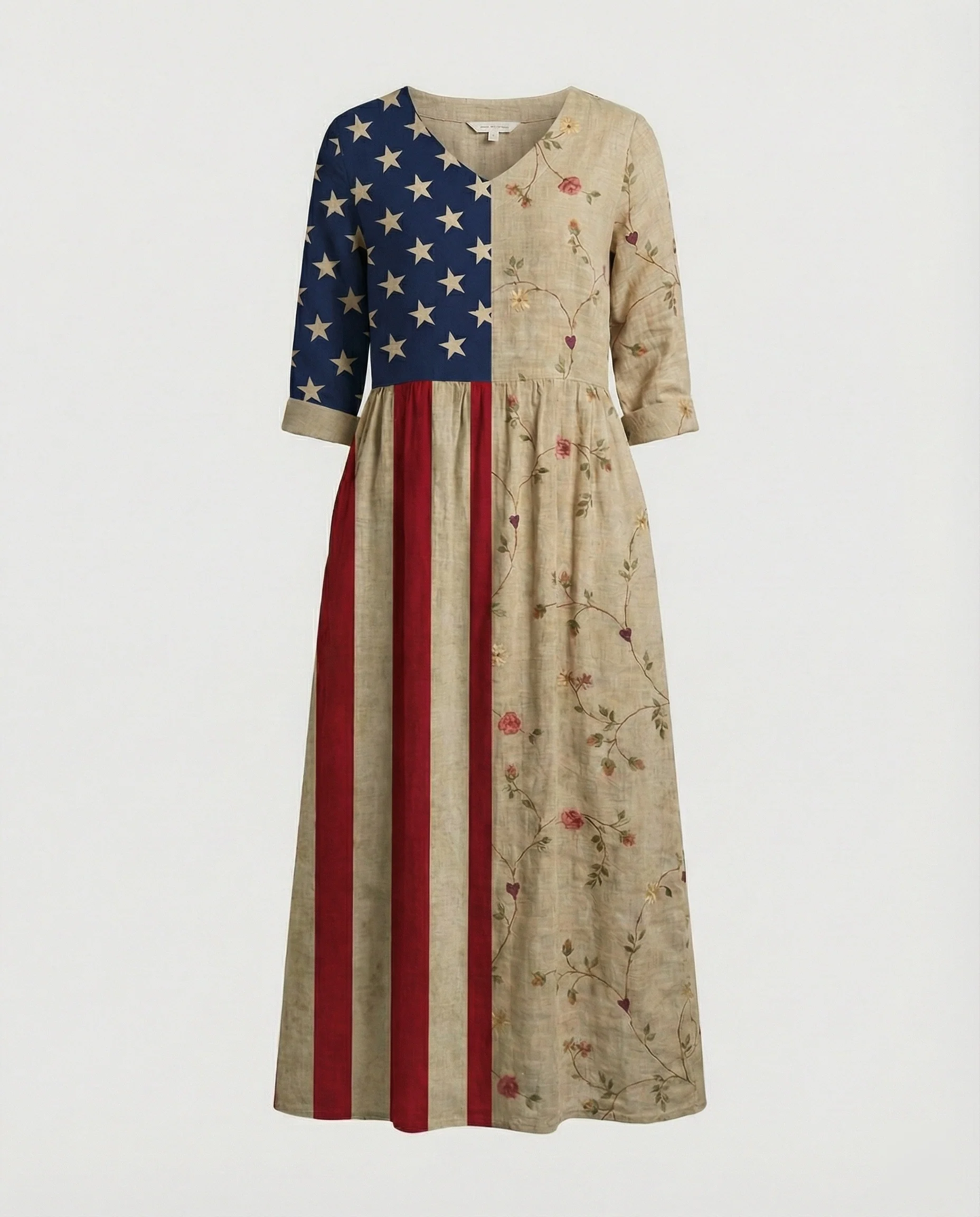 A-Linie Maxikleid Damen Mit Taschen - Image 16
