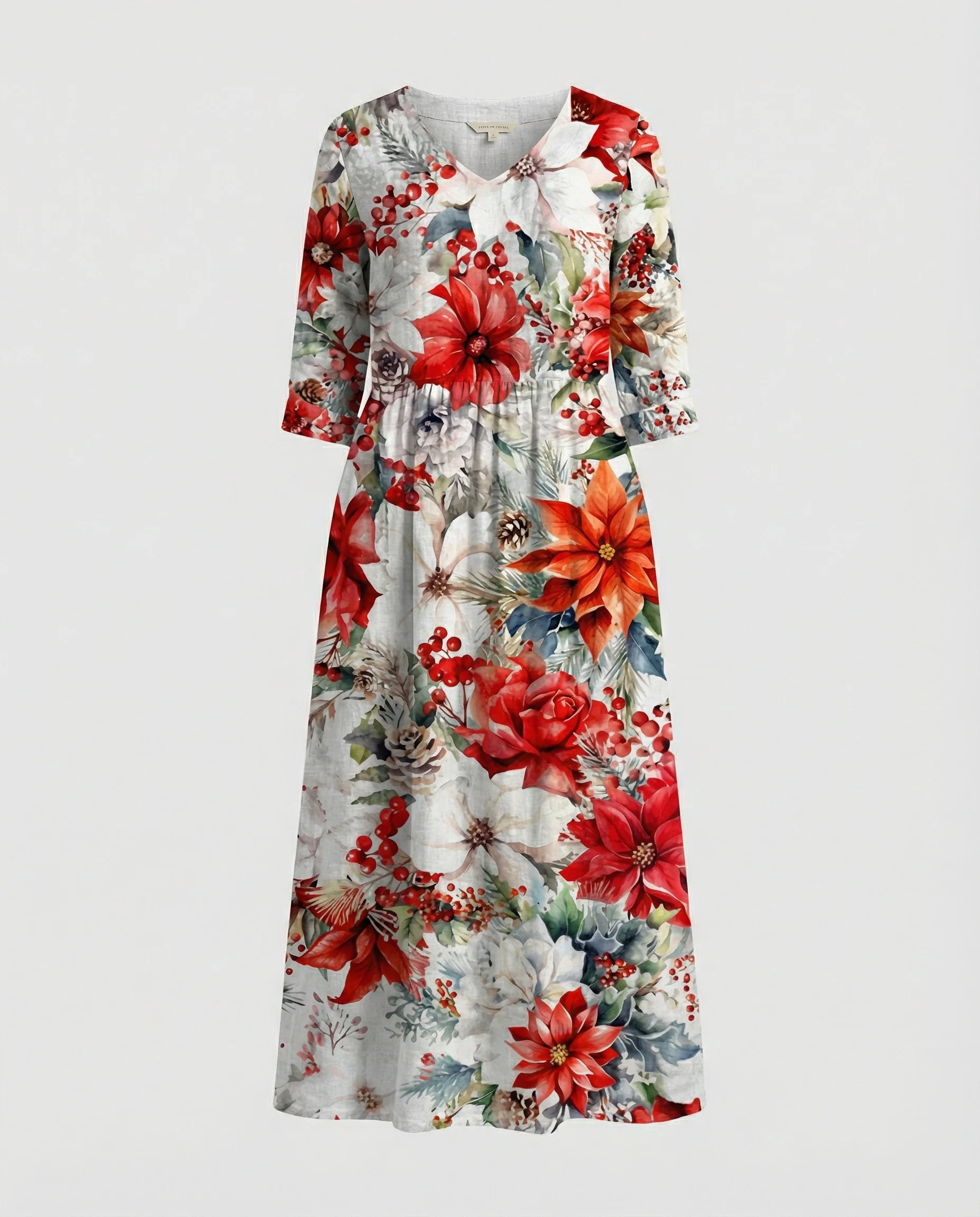 A-Linie Maxikleid Damen Mit Taschen - Image 19