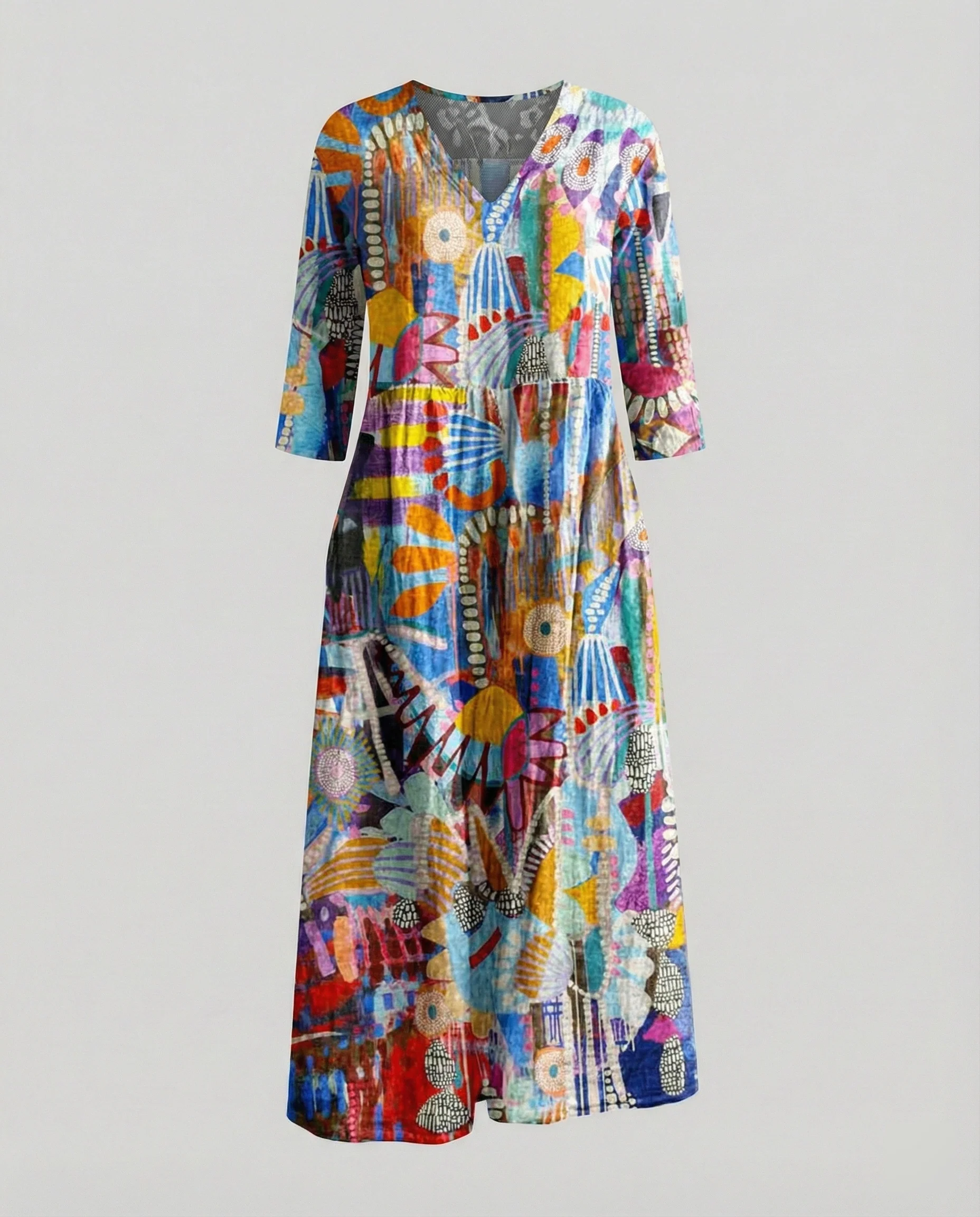 A-Linie Maxikleid Damen Mit Taschen - Image 7
