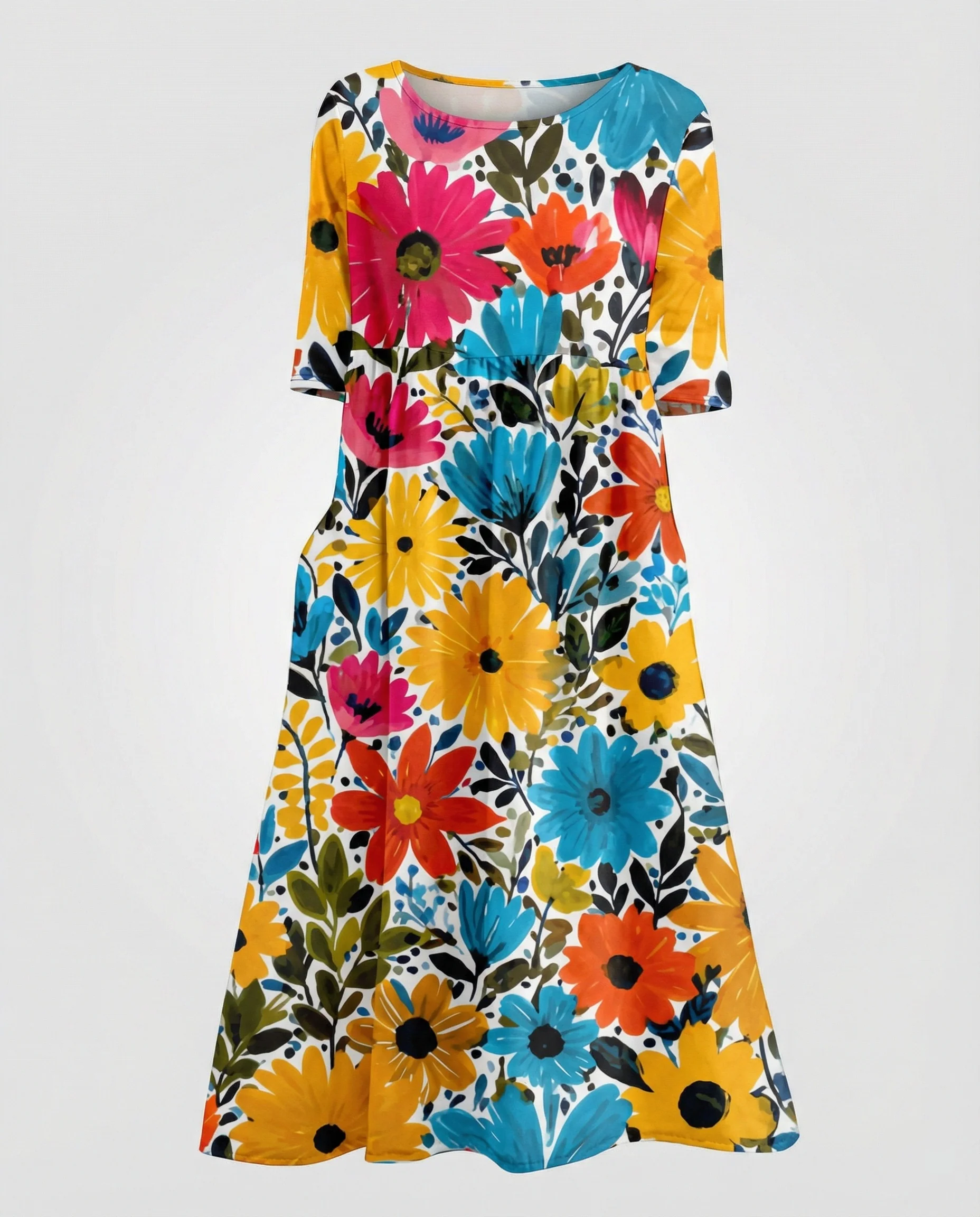 Damen Maxikleid A-Linie fließend - Image 26