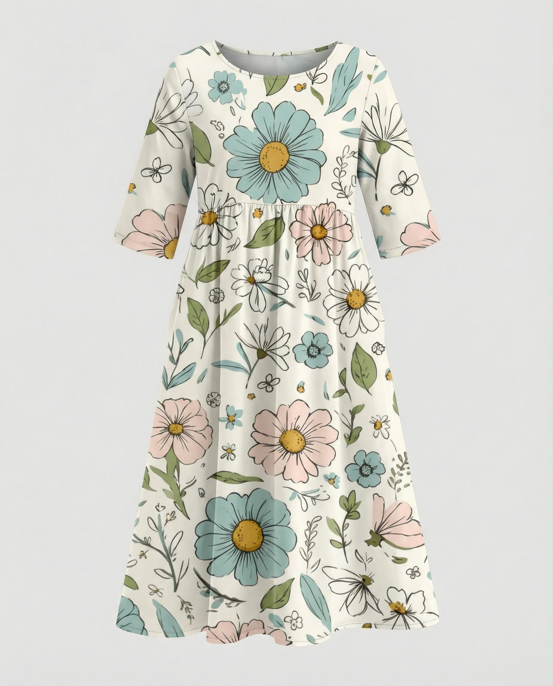 Damen Maxikleid A-Linie fließend - Image 56