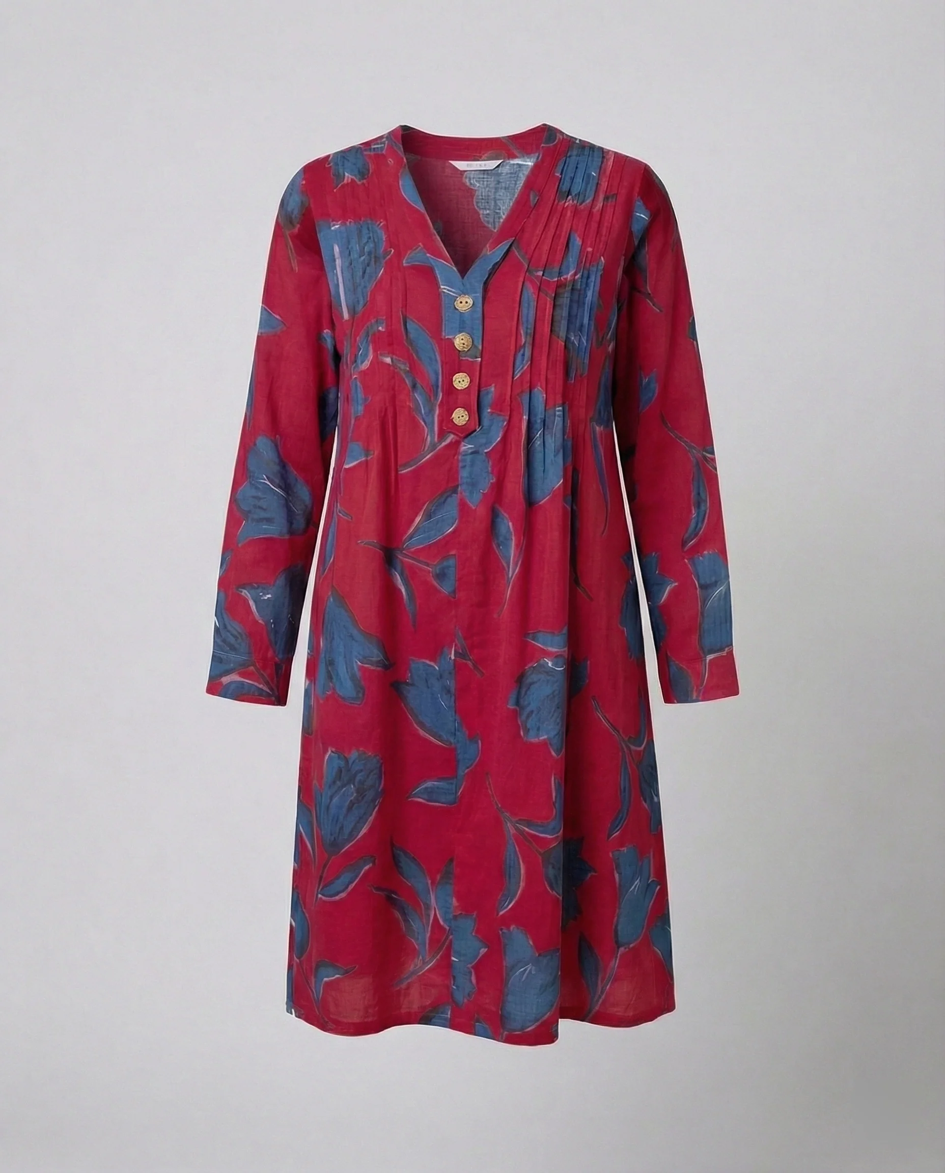 Damen Midikleid V-Ausschnitt fließend - Image 6
