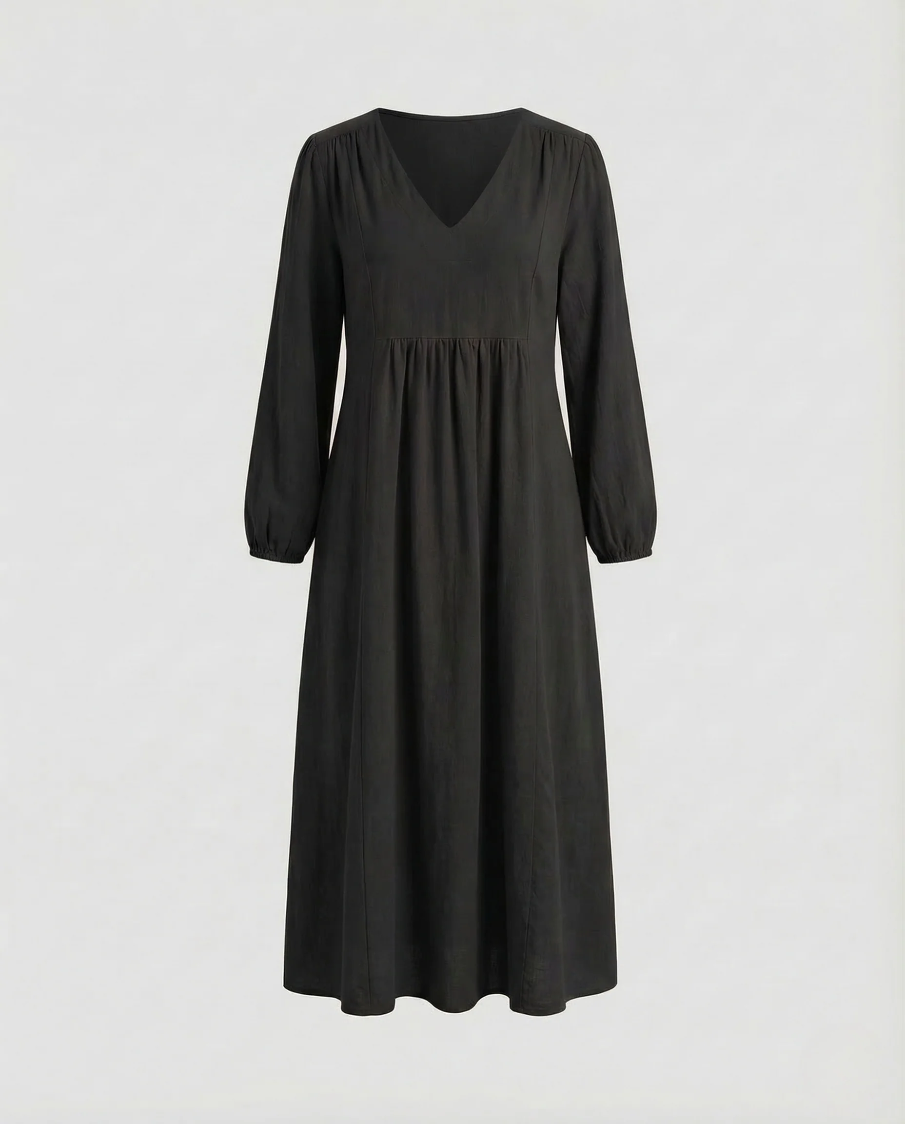 Damen Viskose Maxikleid V Ausschnitt Empire - Image 6