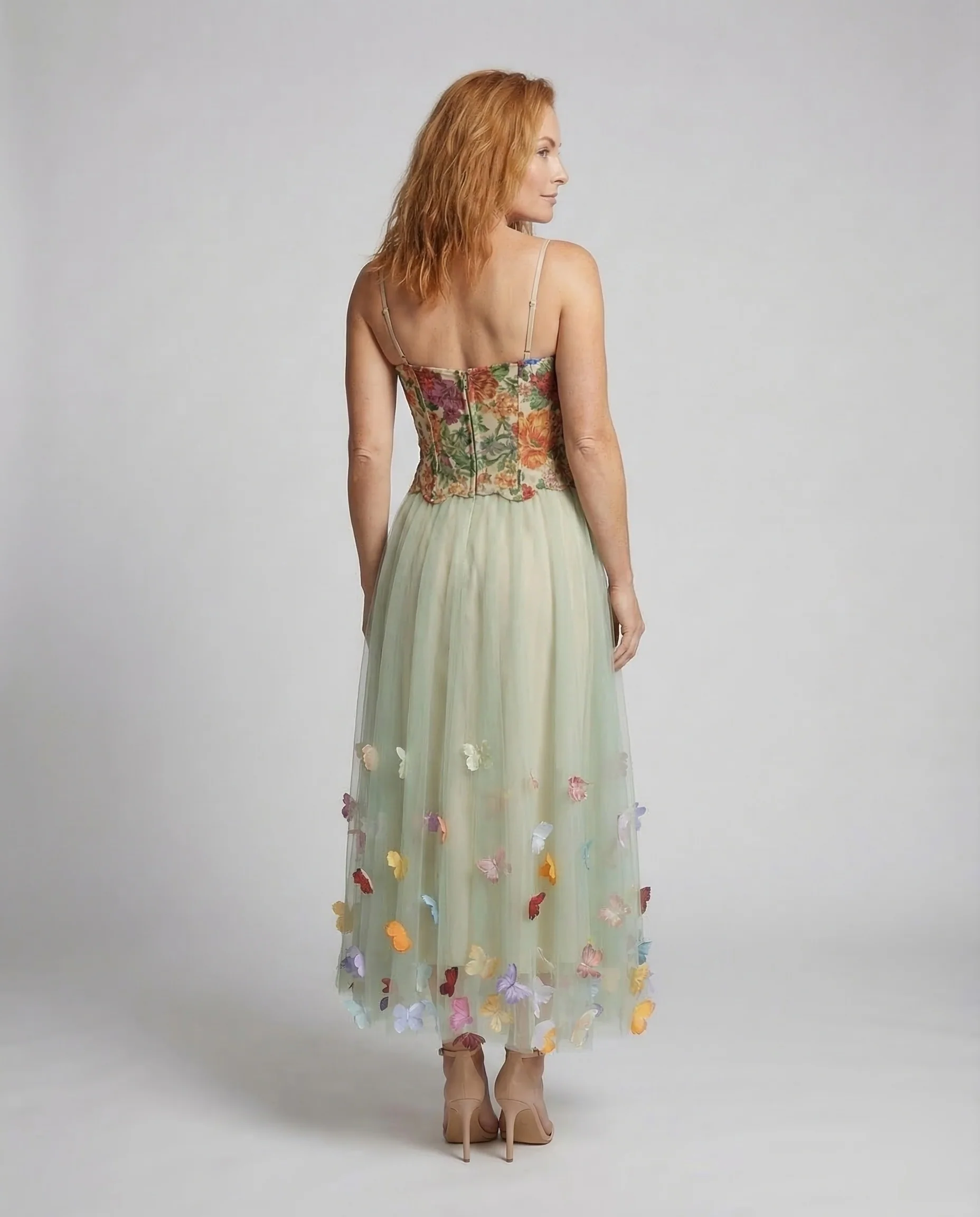 Damen Corsettkleid Jacquard - Image 4