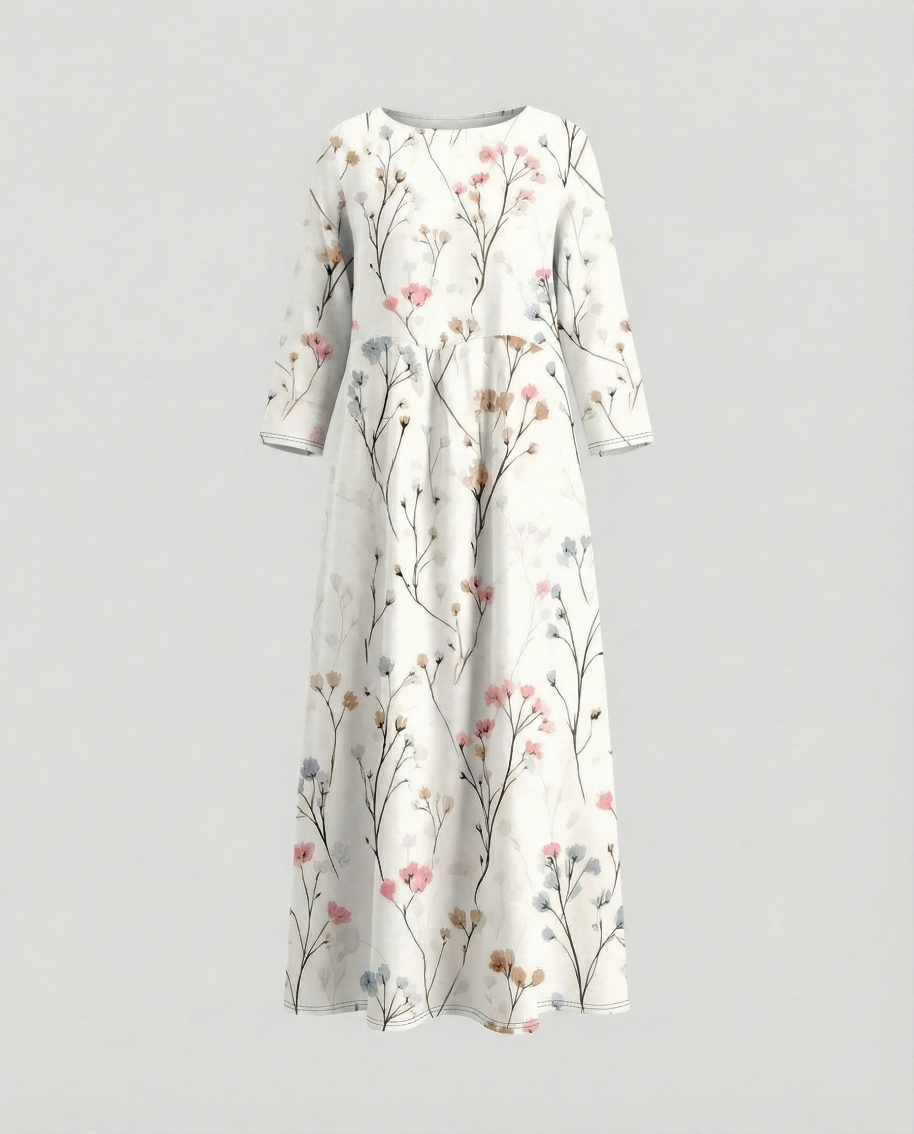 Damen Maxikleid floral mit Taschen - Image 2