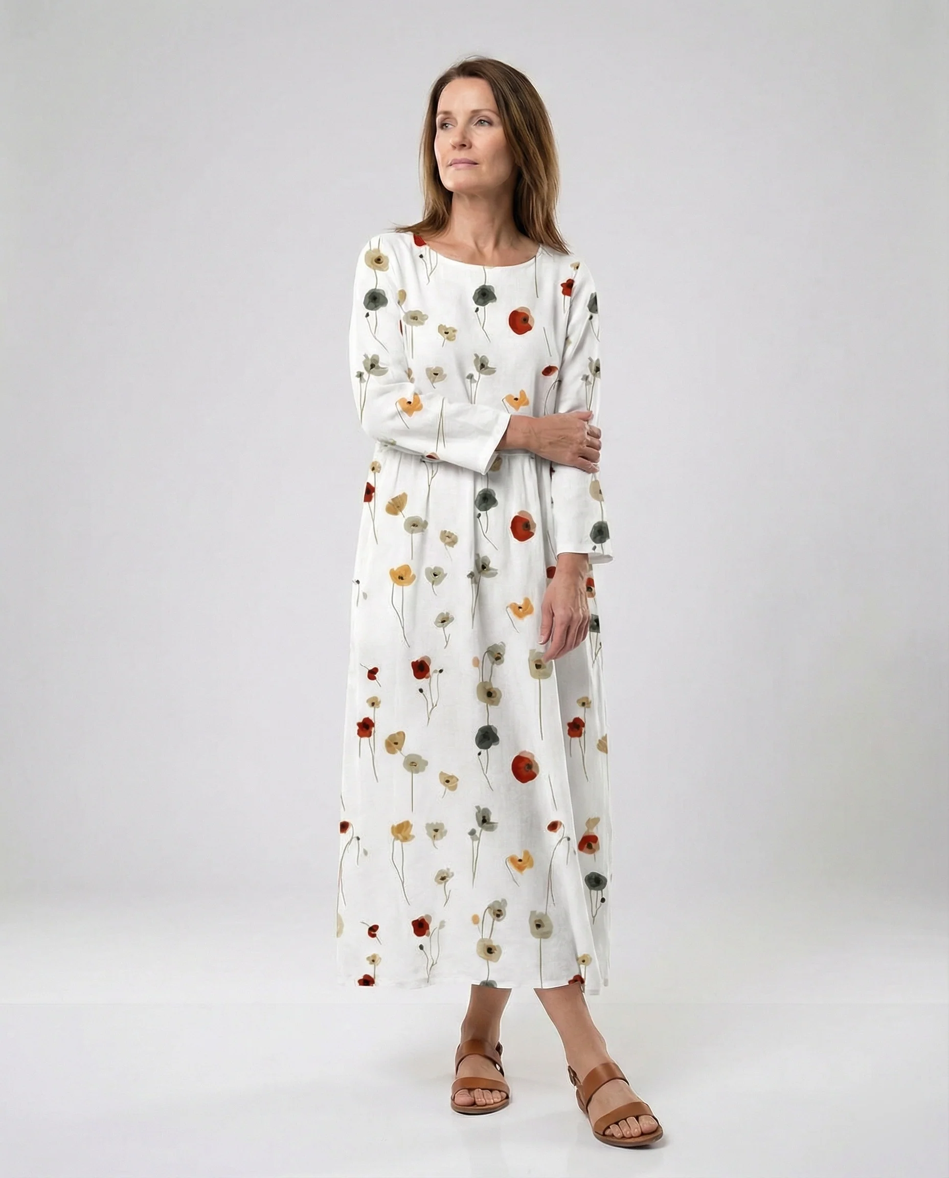 Damen Maxikleid floral mit Taschen - Image 26