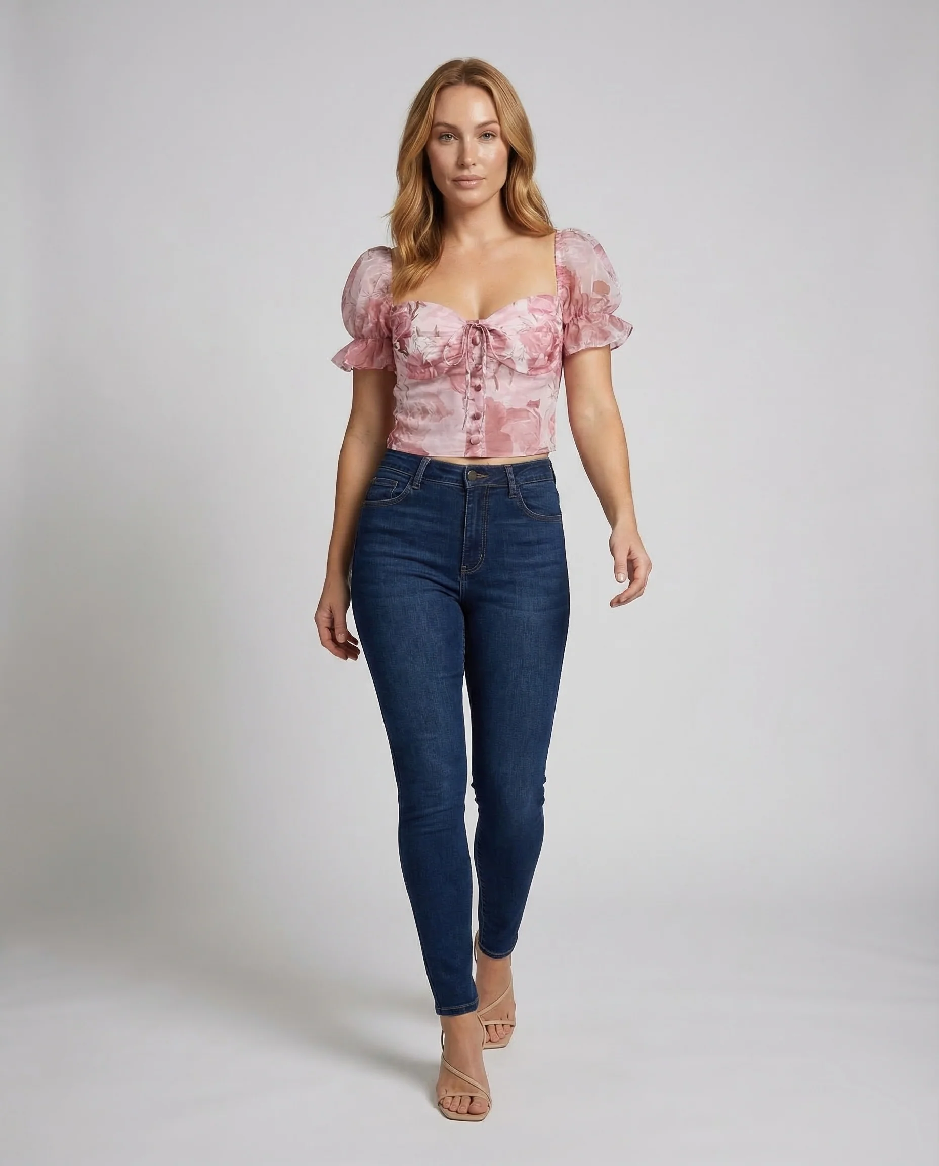 Damen Organza Bustier Top