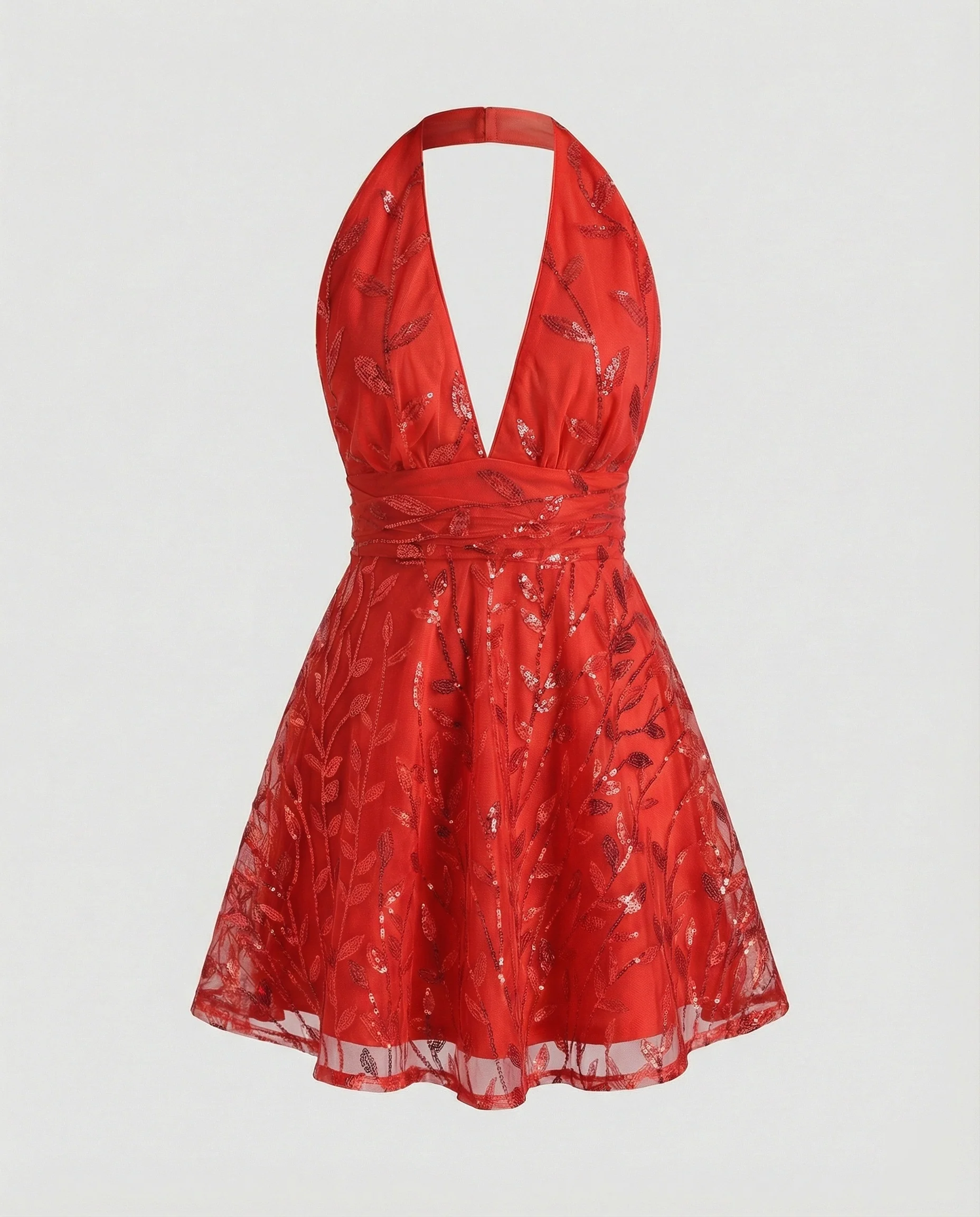 Damen Abendkleid kurz mit Glitzer - Image 6