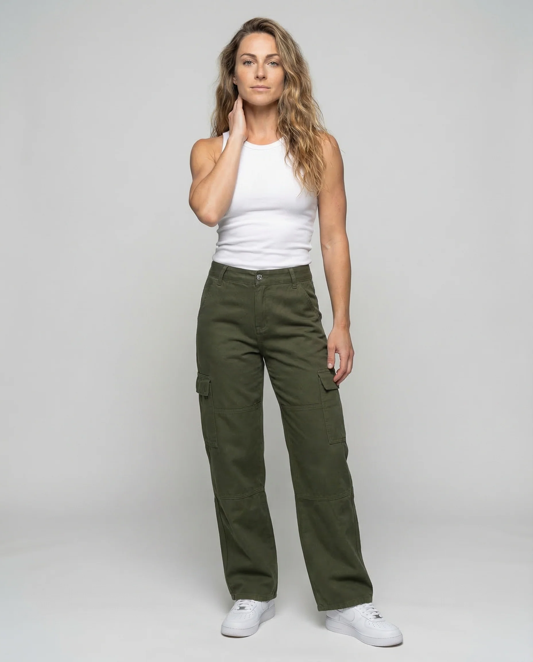 Damen Cargo Hose Gerade