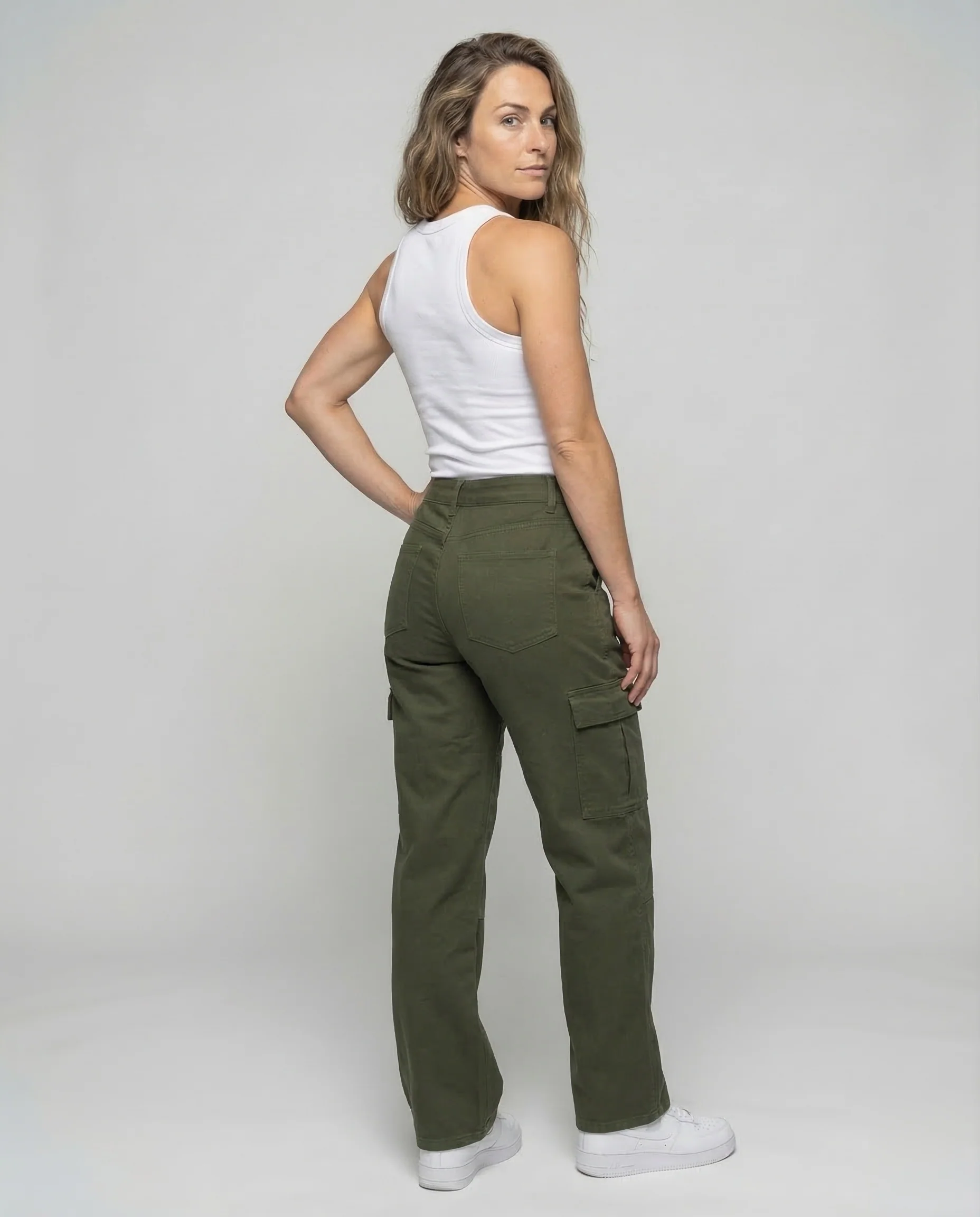 Damen Cargo Hose Gerade - Image 4