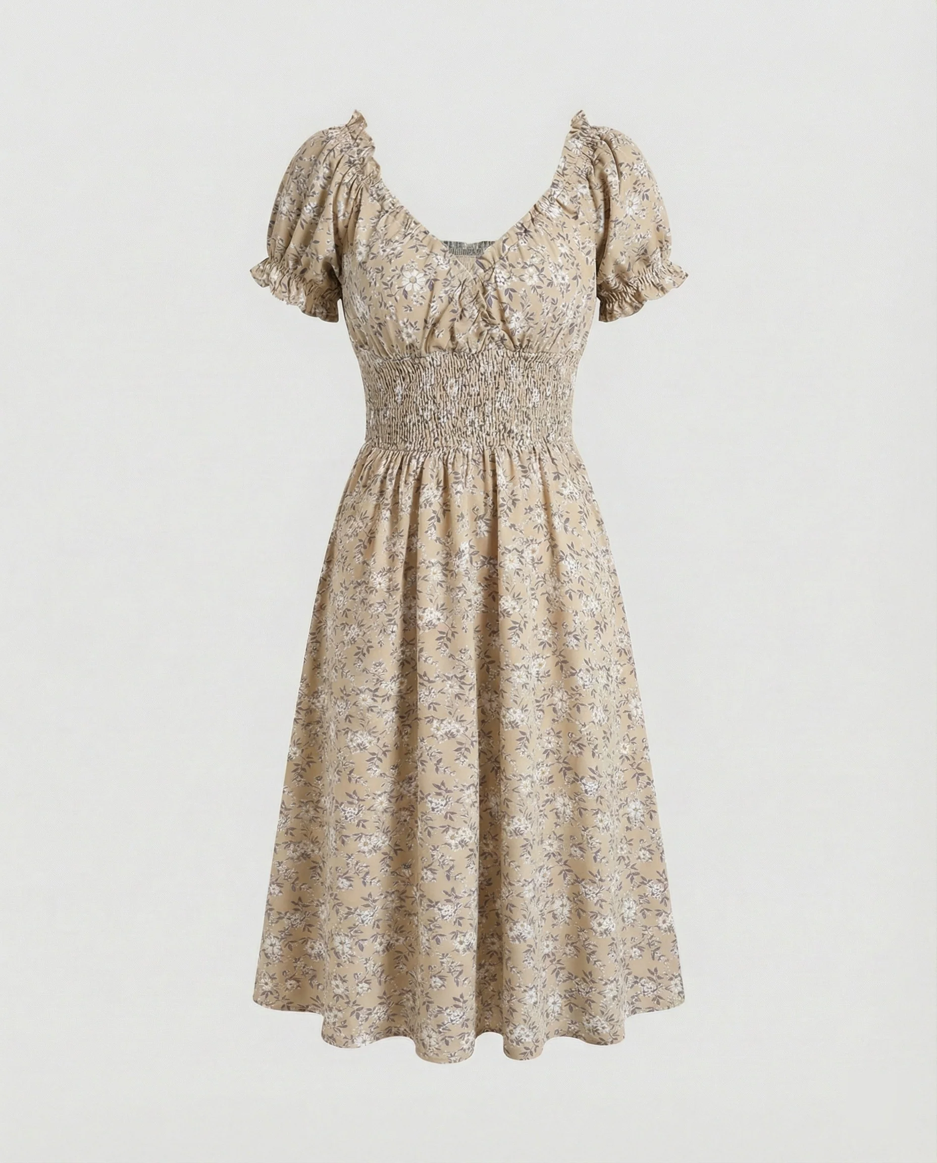 Damen Blumenkleid Sommer knielang - Image 8