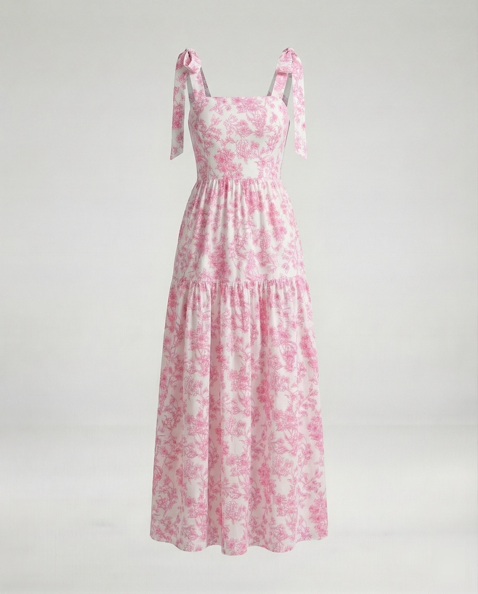 Damen Blumenkleid Maxikleid mit Volants - Image 5