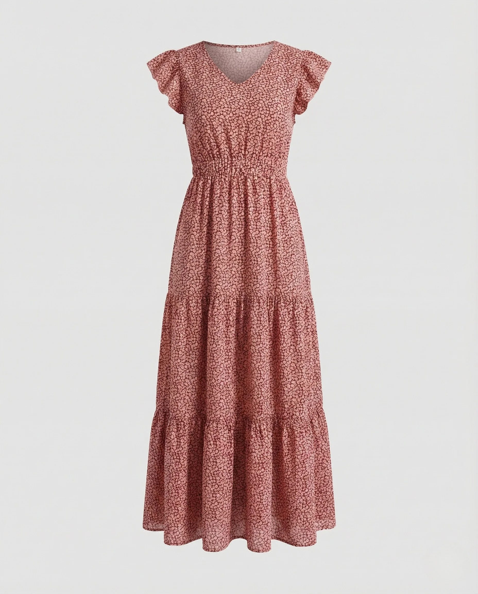 Damen Blumenkleid Maxikleid Stufen - Image 4