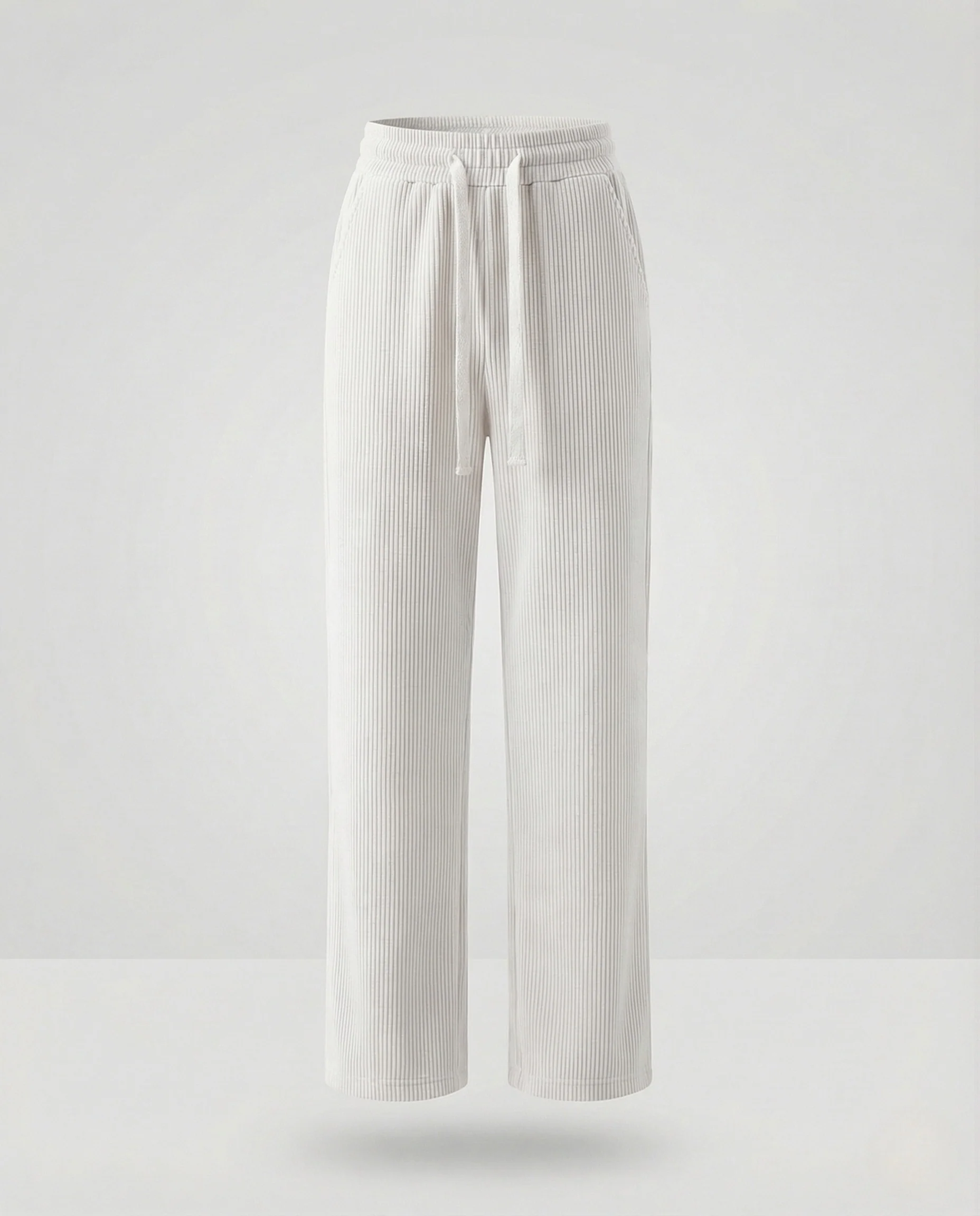 Damen Thermo Cordhose Hochgeschnitten mit Elastischem Bund und Weitem Bein - Image 6
